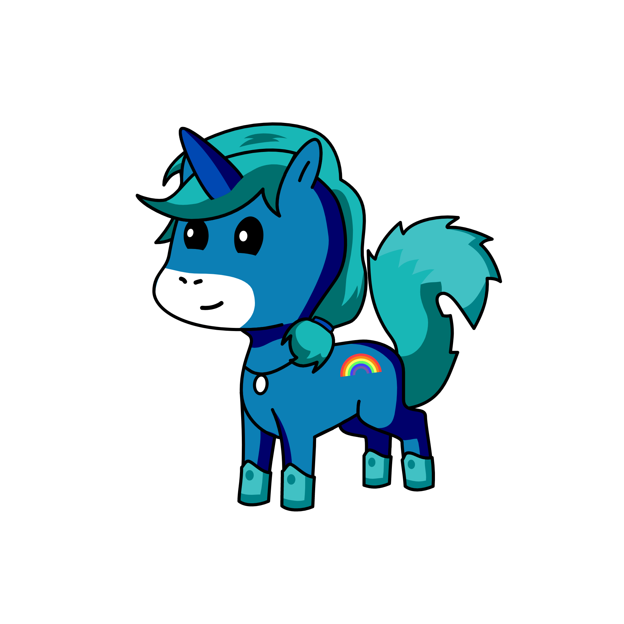 Rainbow dash, the unicorn