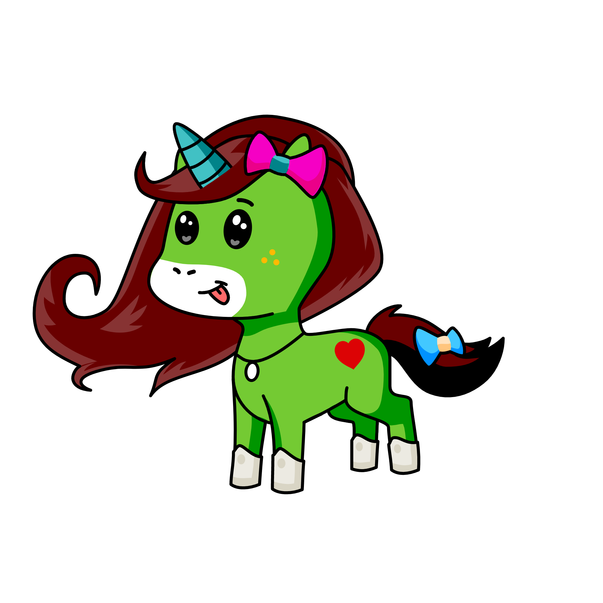 Goblin girl, the unicorn