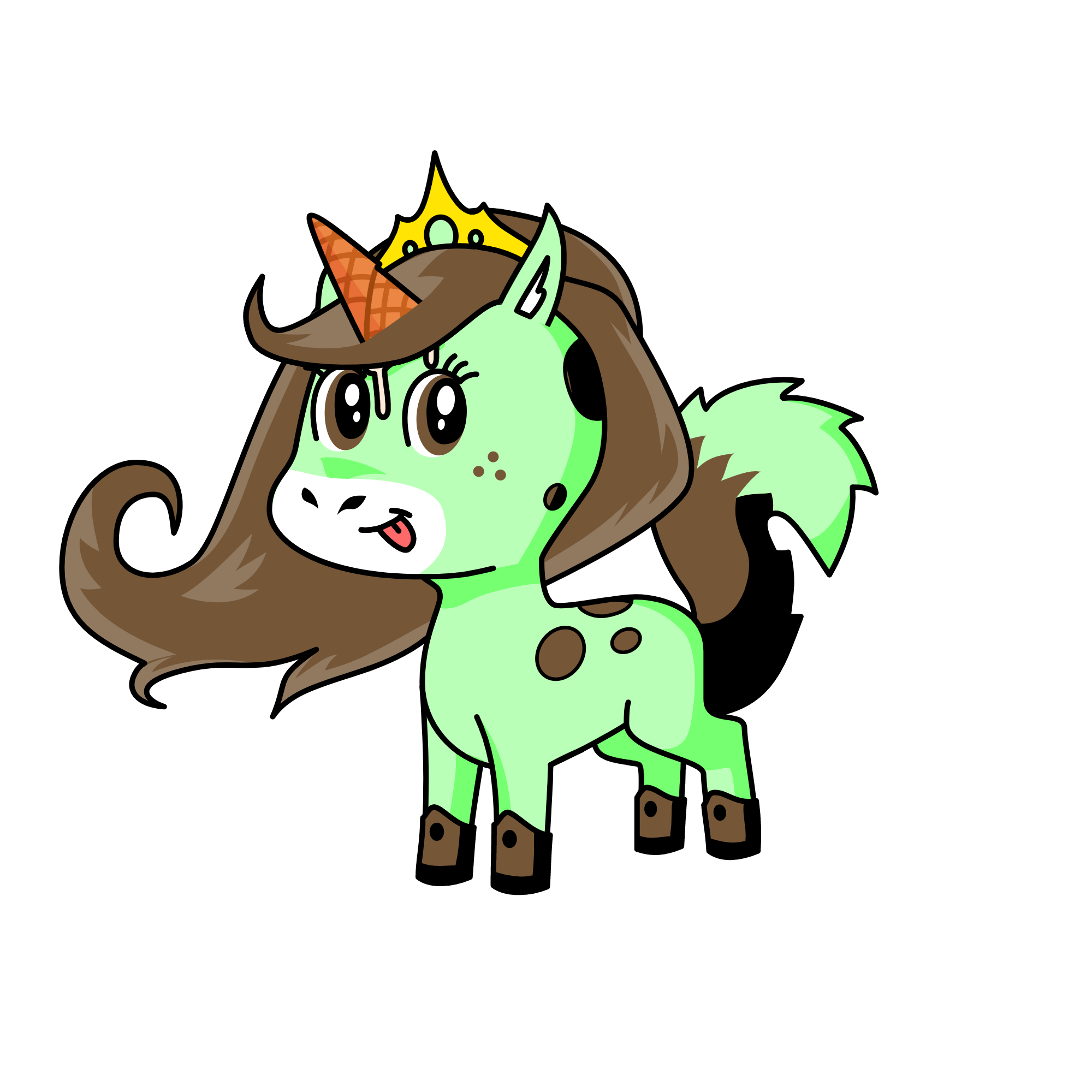 Mint Chocolate Chip, the unicorn