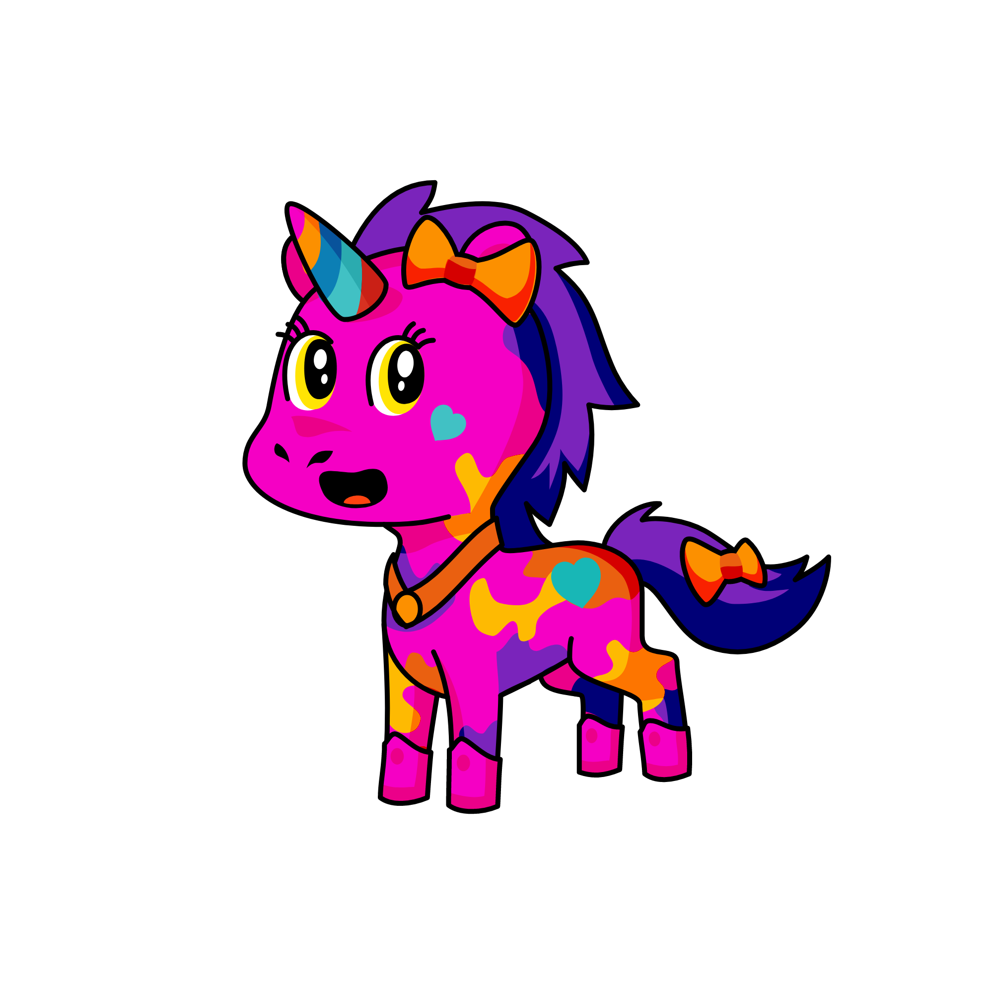Rainbow, the unicorn