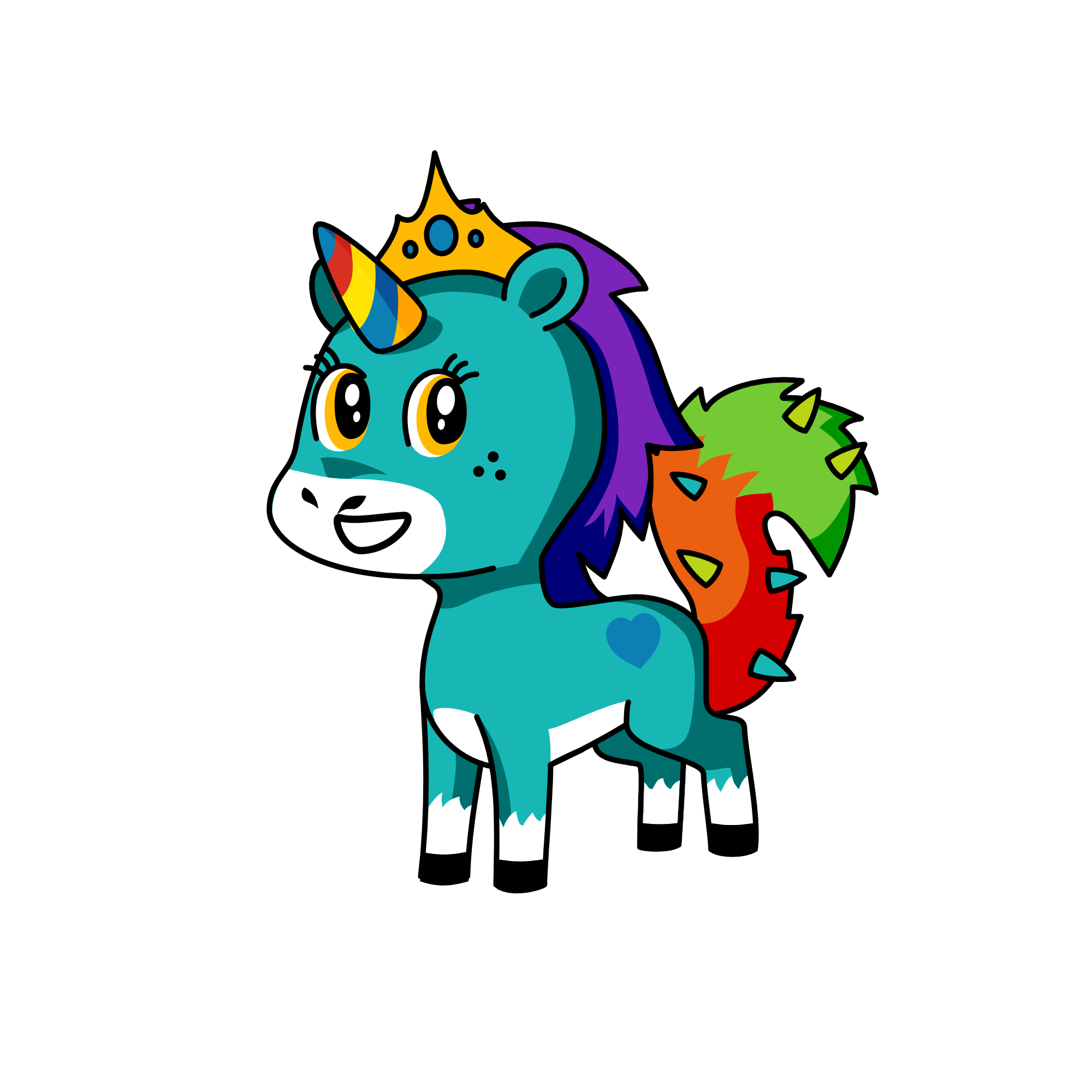 sky and land tho i dont see anything that has to do with ground, the unicorn