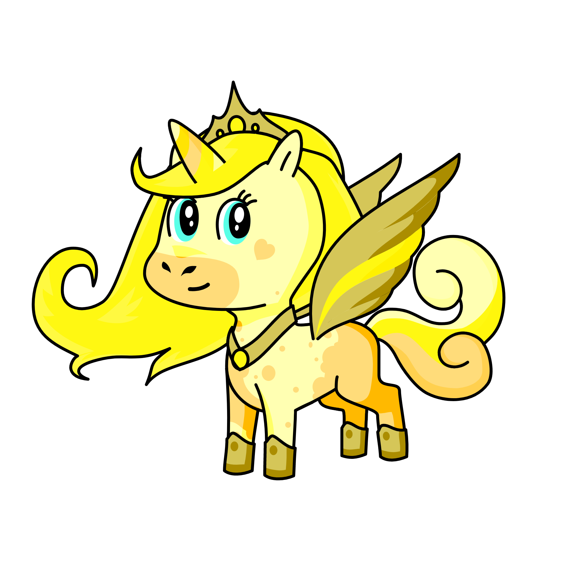 the golden sun princess , the unicorn