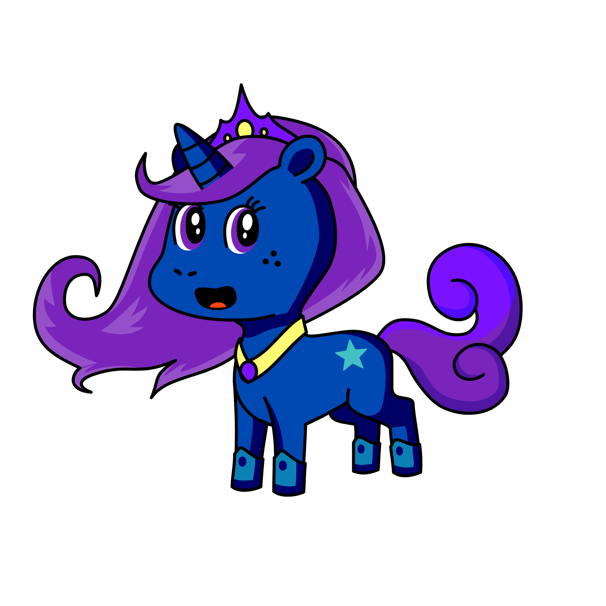 Lunar sunset, the unicorn