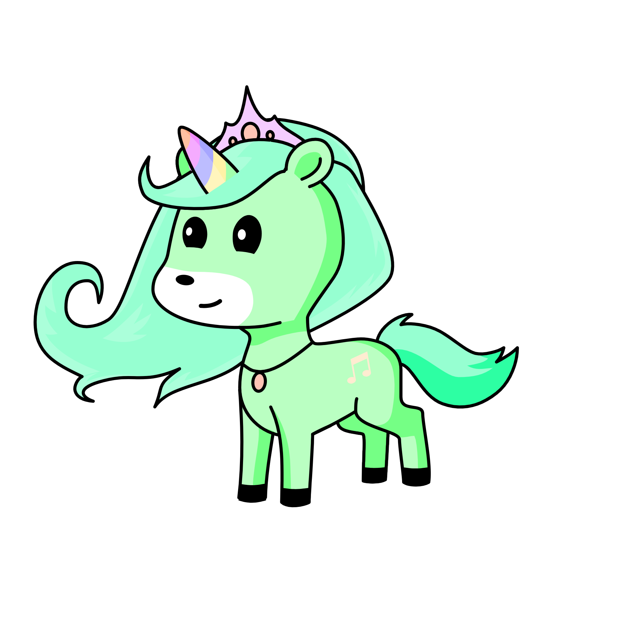 icy crystal, the unicorn