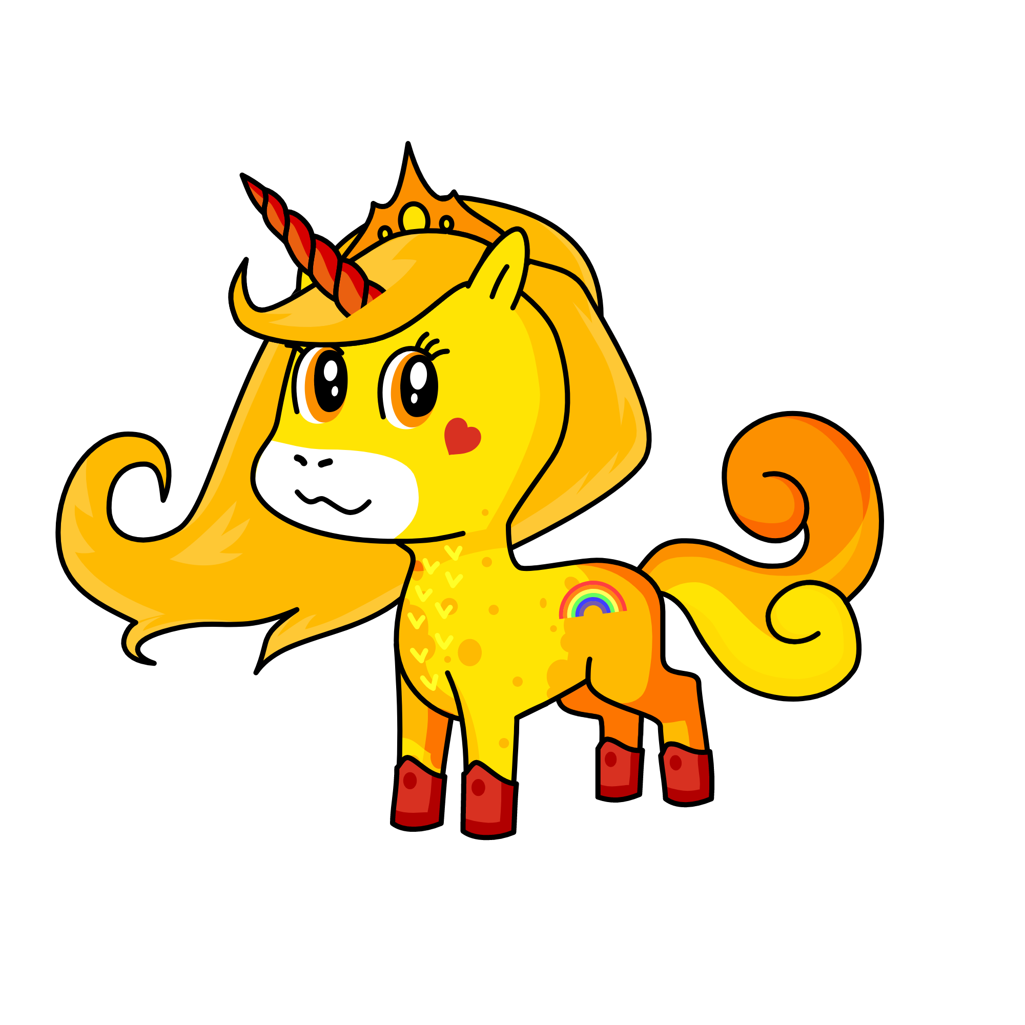 Sunset, the unicorn