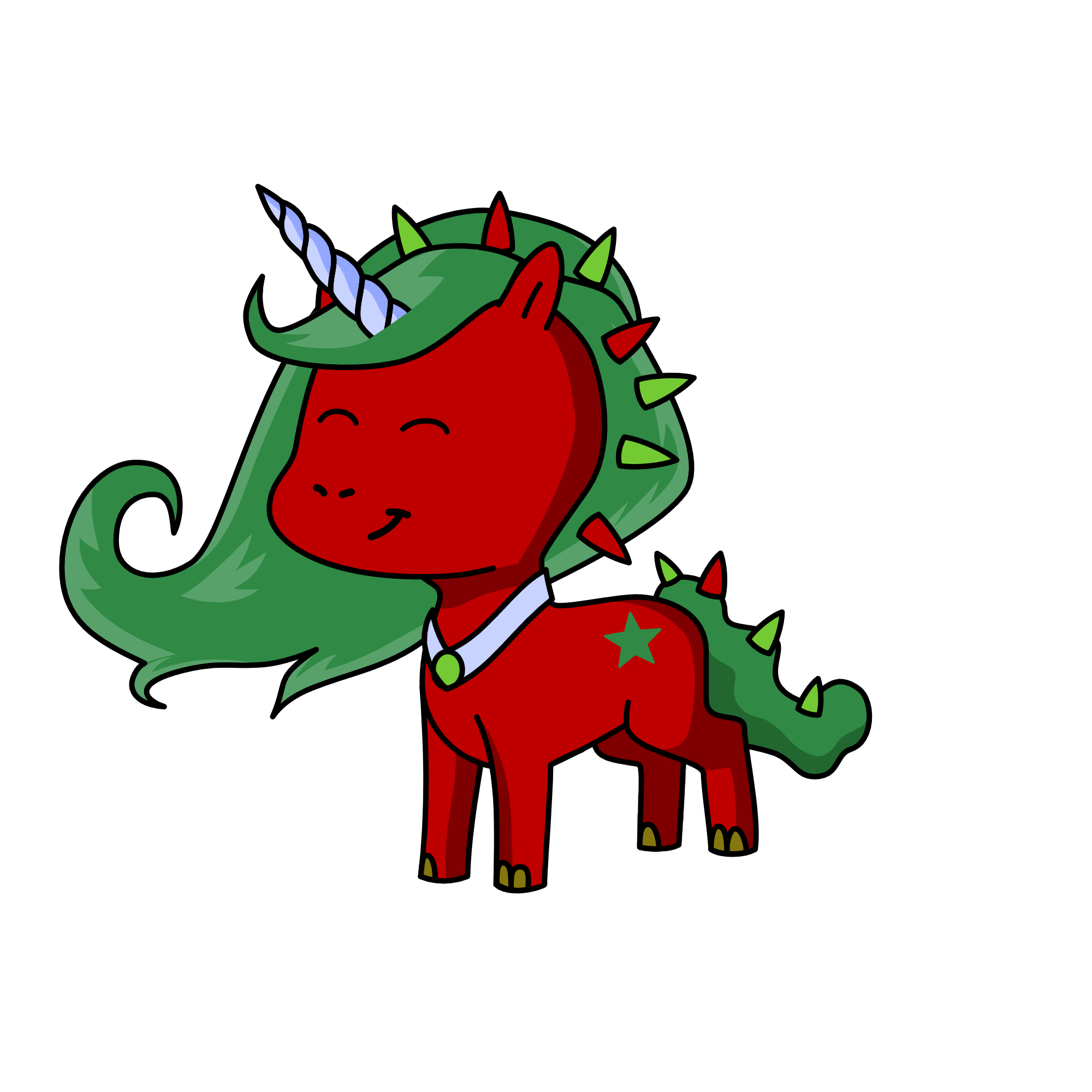 Holly Jolly, the unicorn