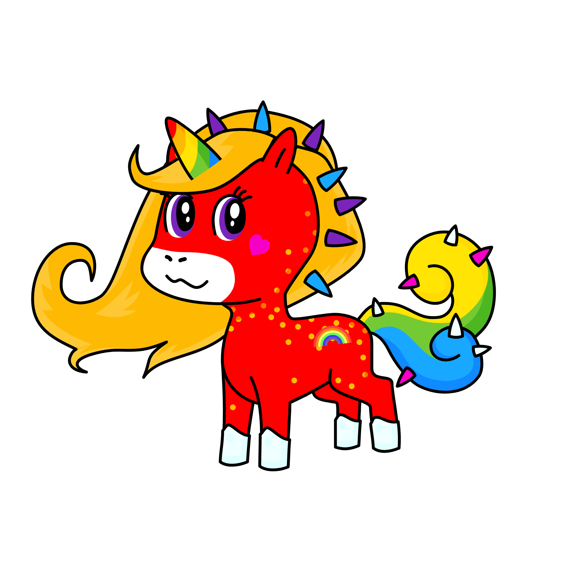 Rainbow, the unicorn