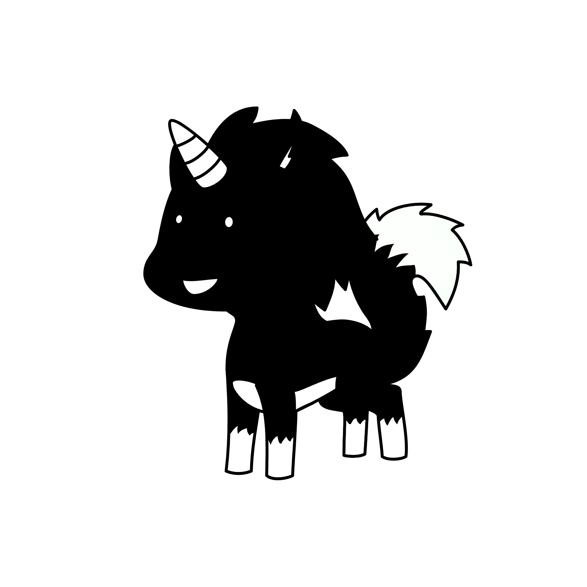 cartoon dog, the unicorn
