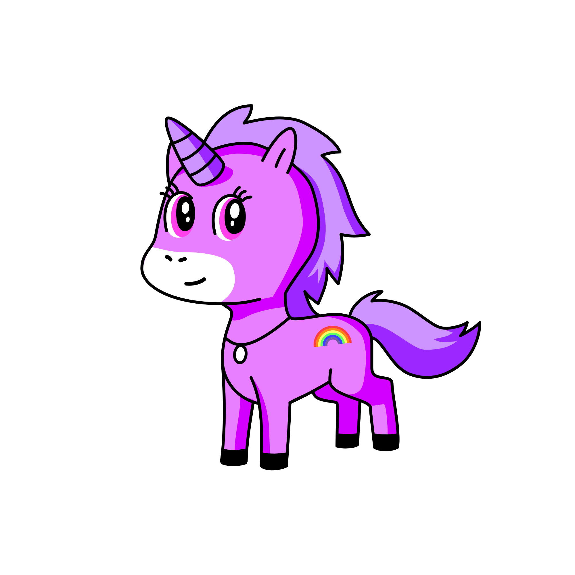 Rainbow, the unicorn