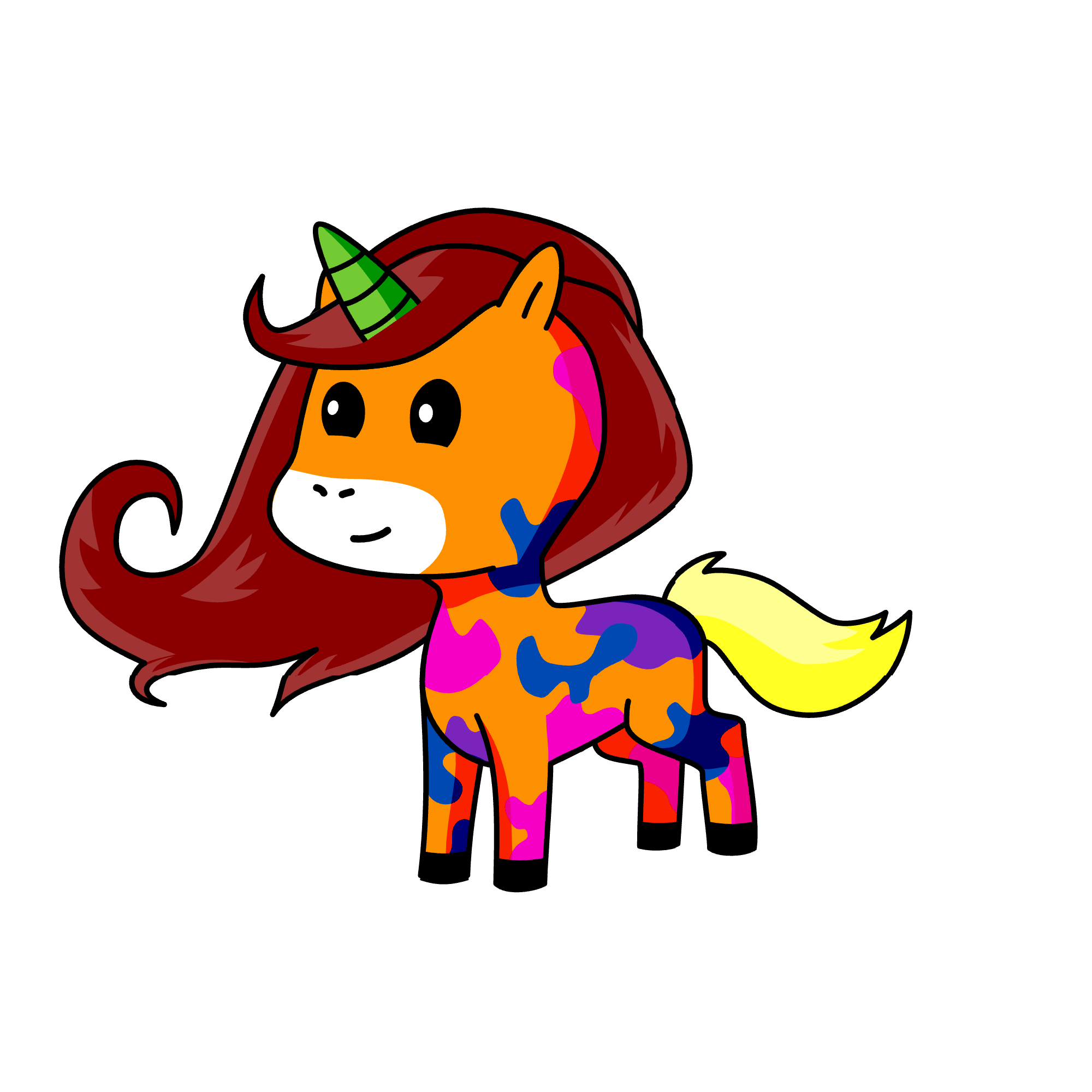 rainbow cake, the unicorn