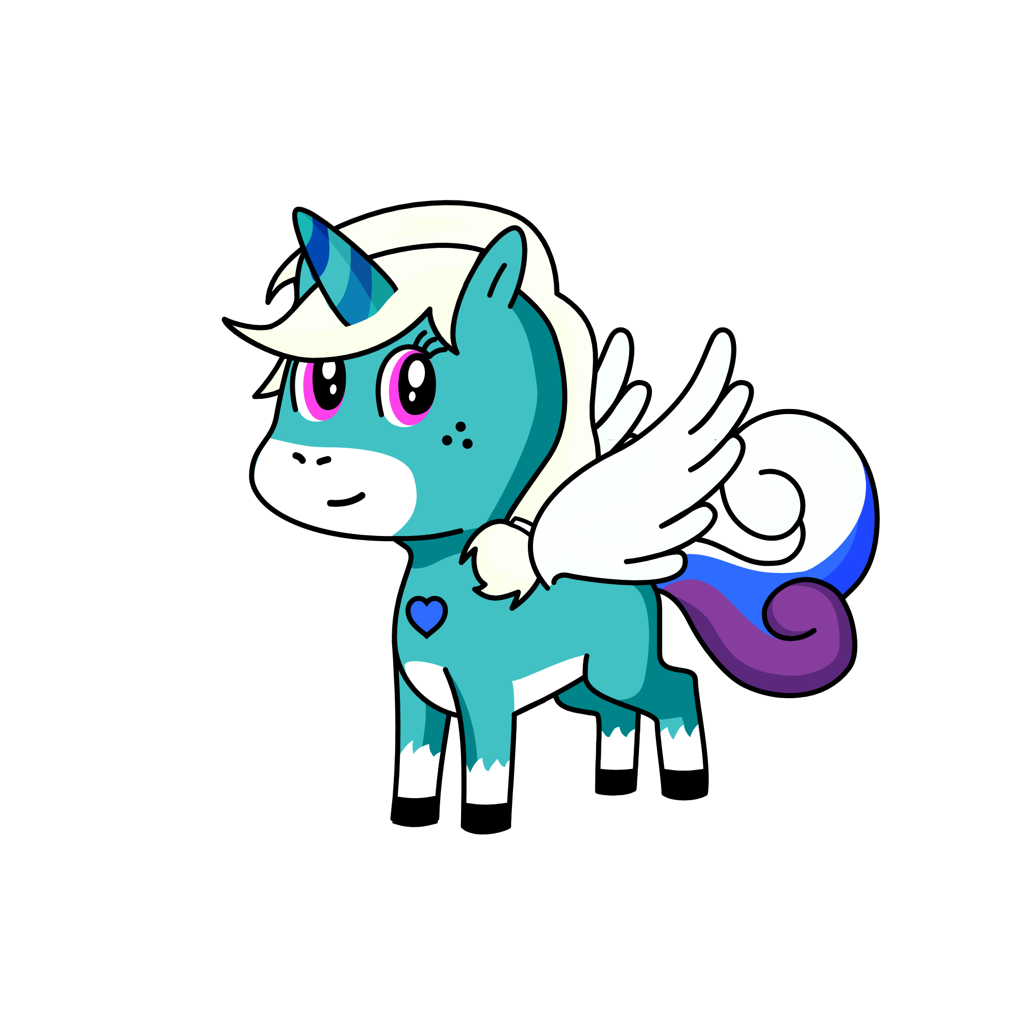 winter the snow princess, the unicorn