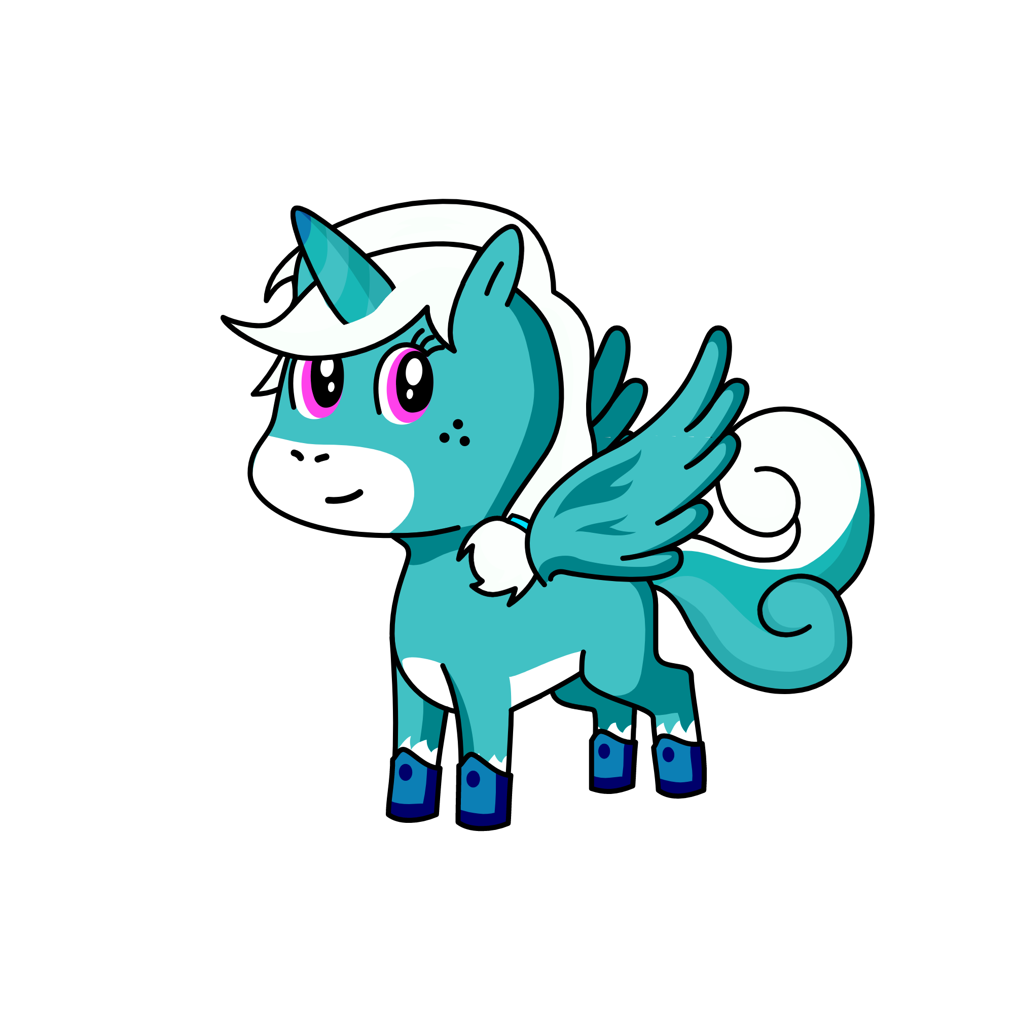 winter the snow princess, the unicorn