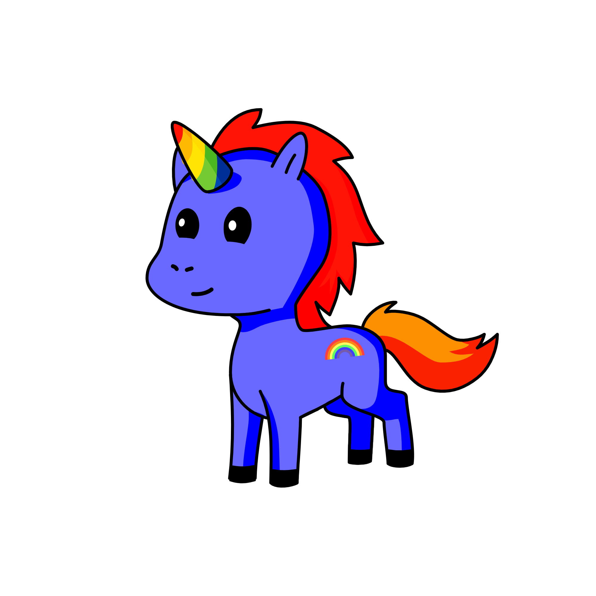 Rainbow Dash, the unicorn