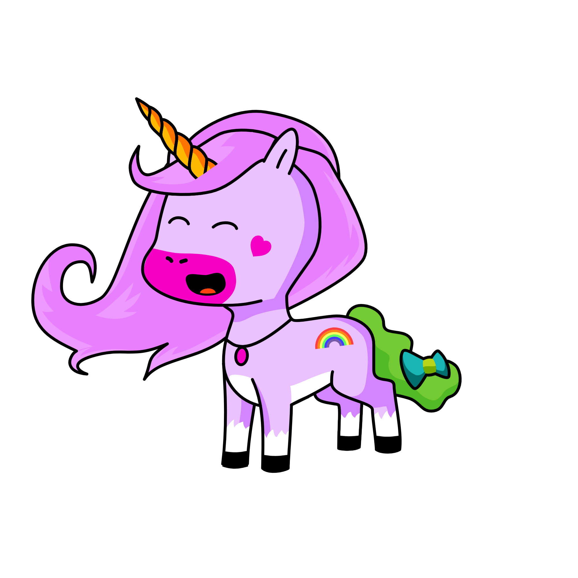soft pink, the unicorn