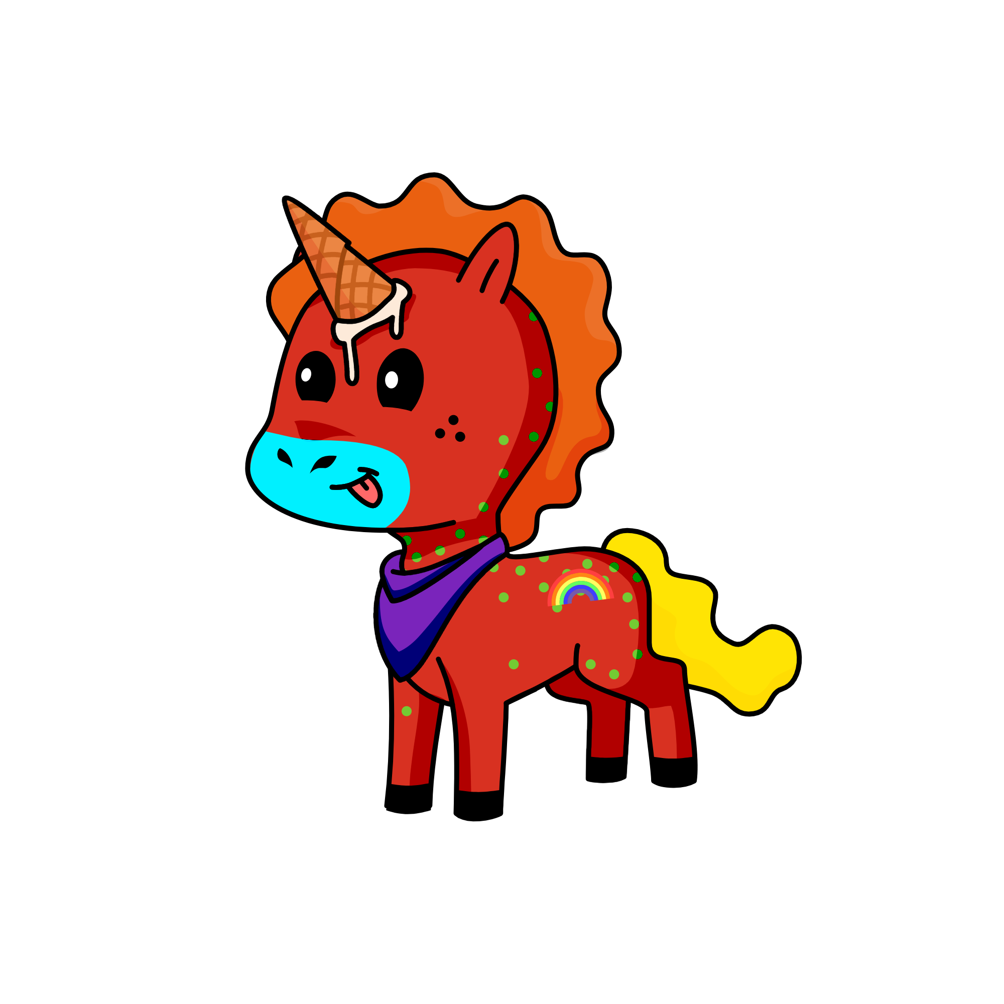 Rainbow, the unicorn