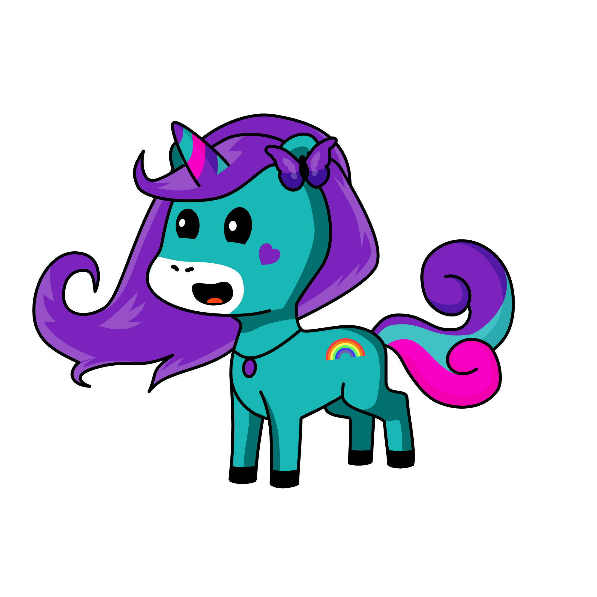 purpley saheli unicorn, the unicorn