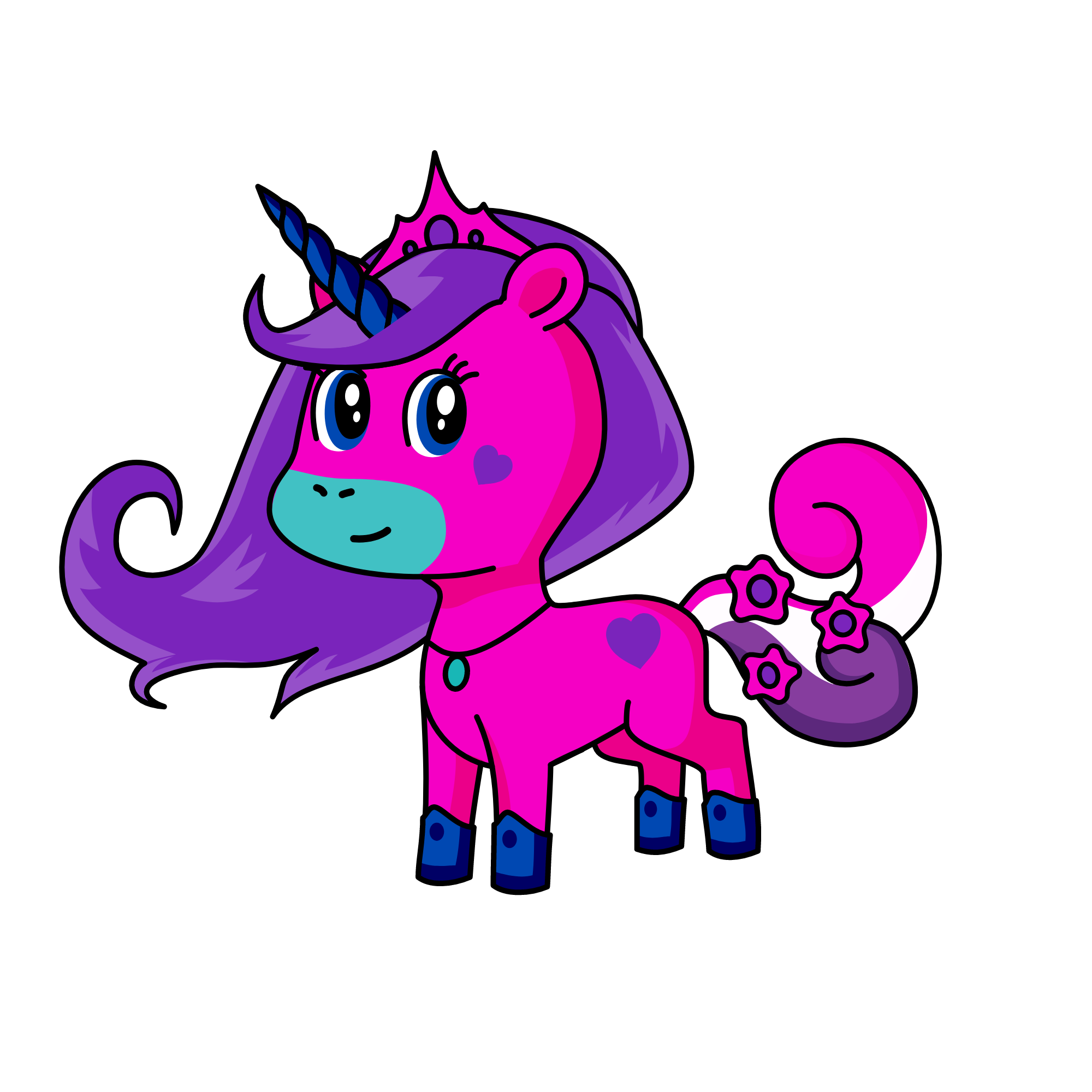 Rose Violet Chicken, the unicorn