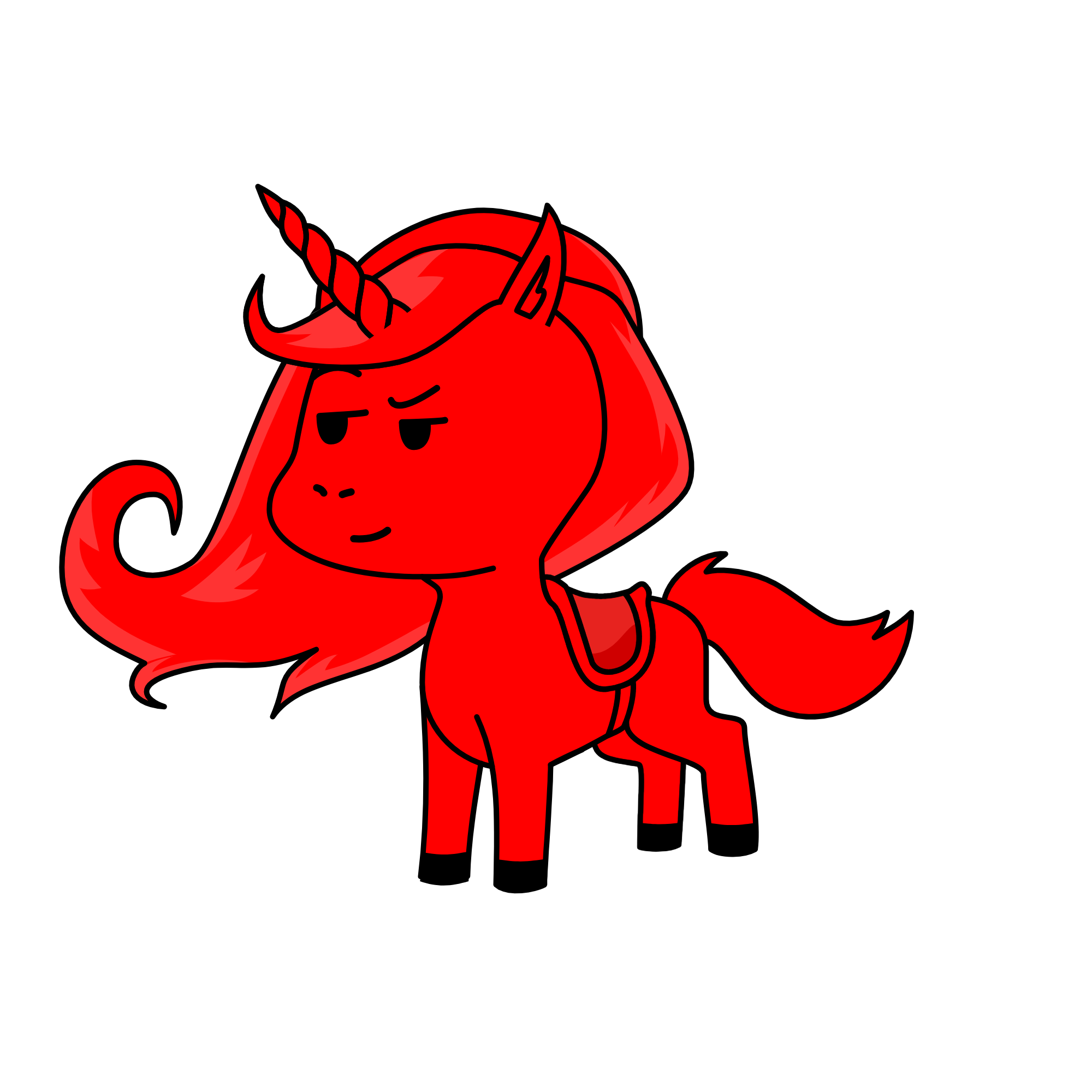 Red, the unicorn