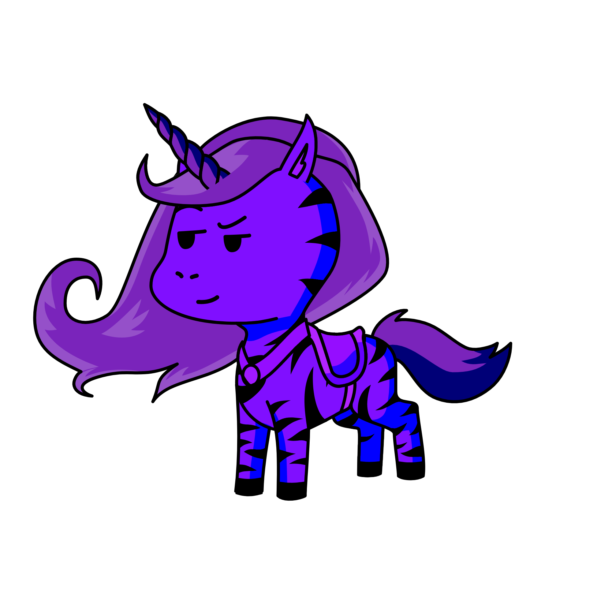 Purple, the unicorn