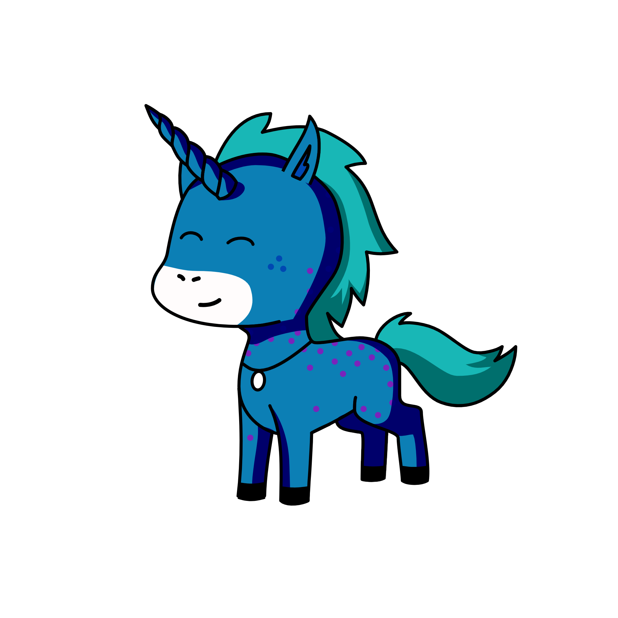 Bluey, the unicorn