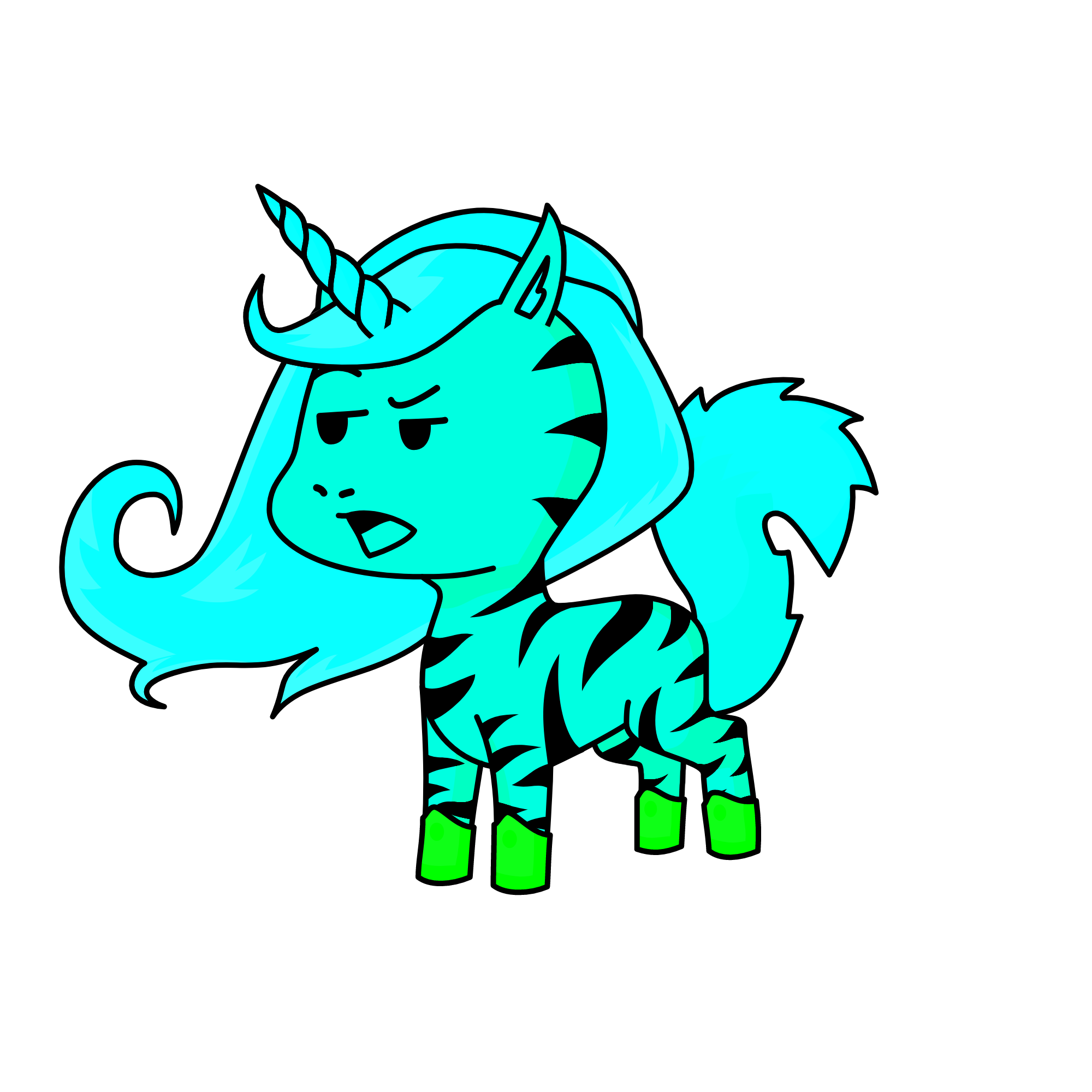 Curious, the unicorn