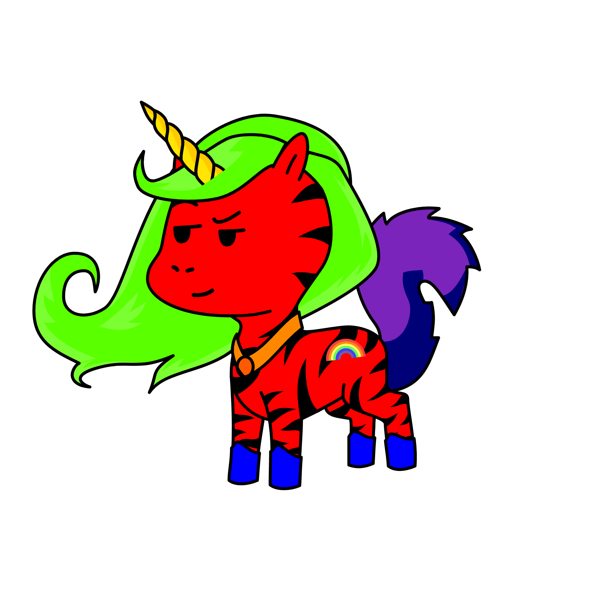 Rainbow, the unicorn