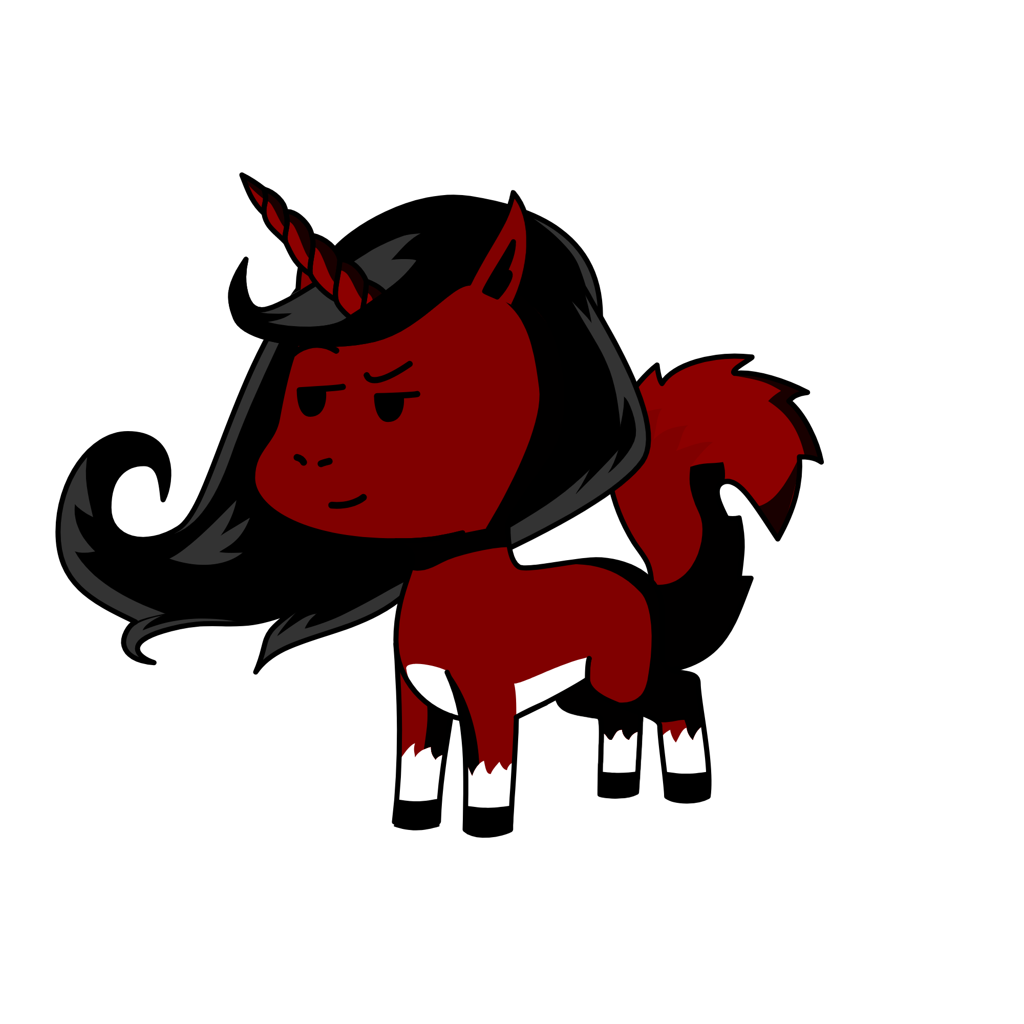 Bloody, the unicorn