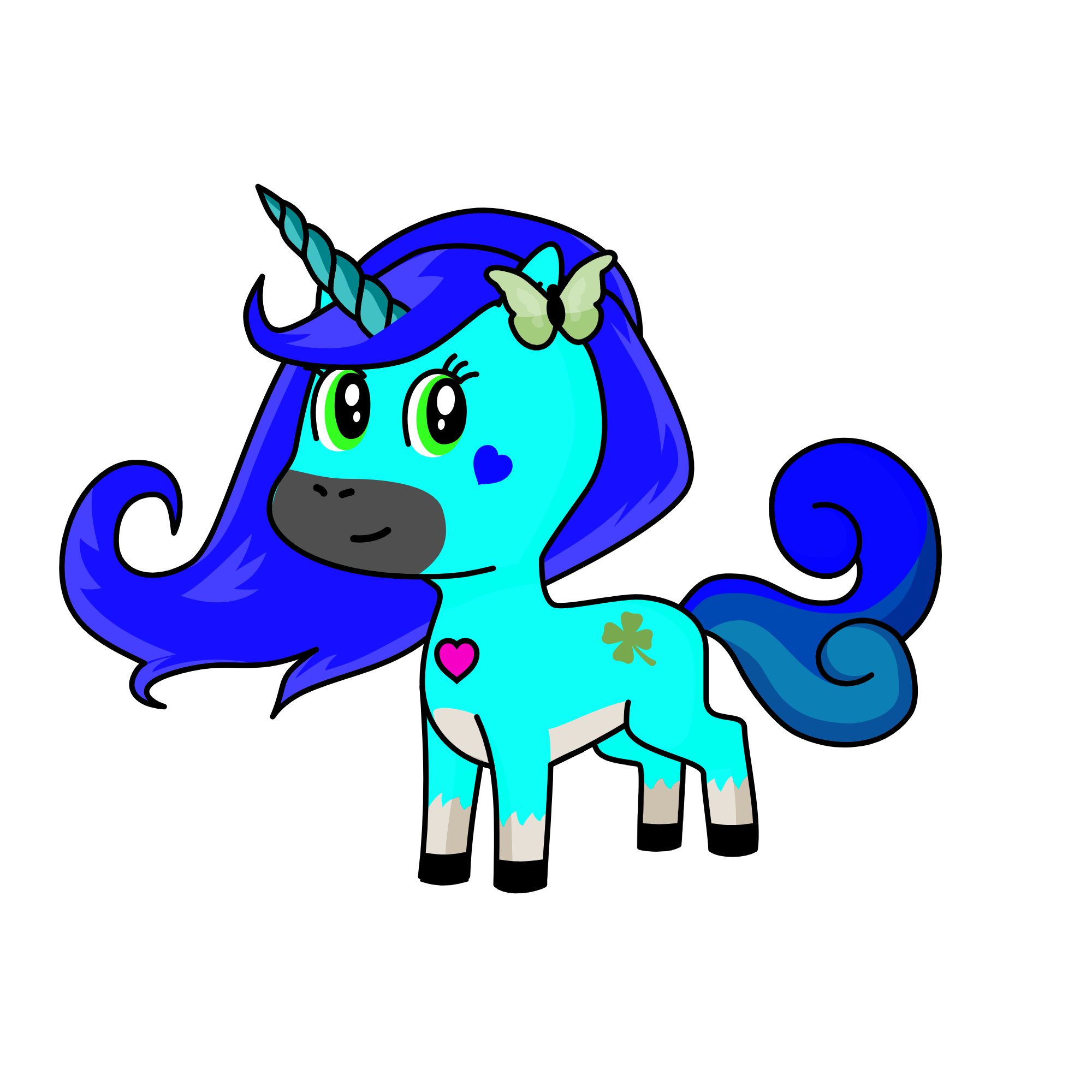 Lucky Go Happy, the unicorn
