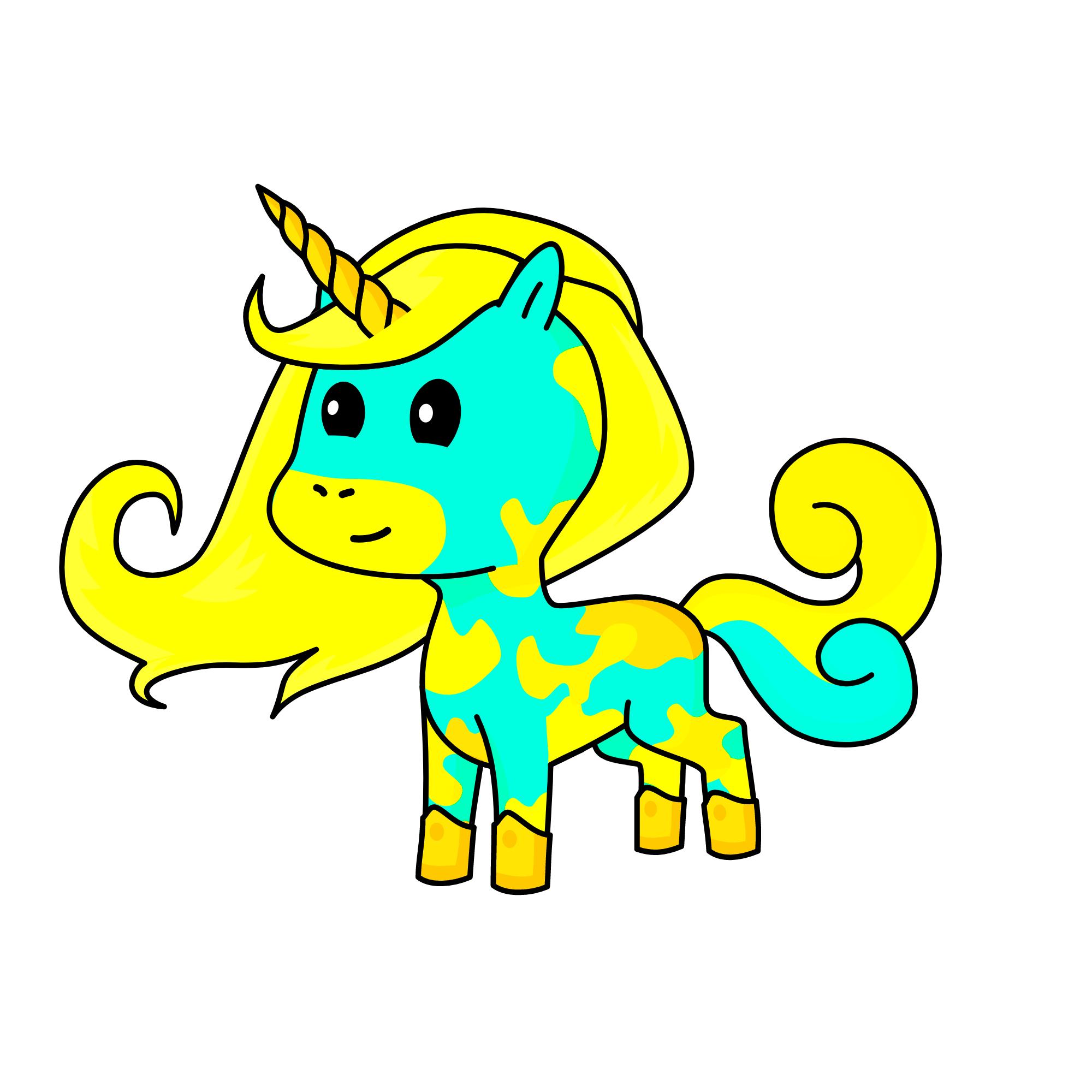 Beach, the unicorn