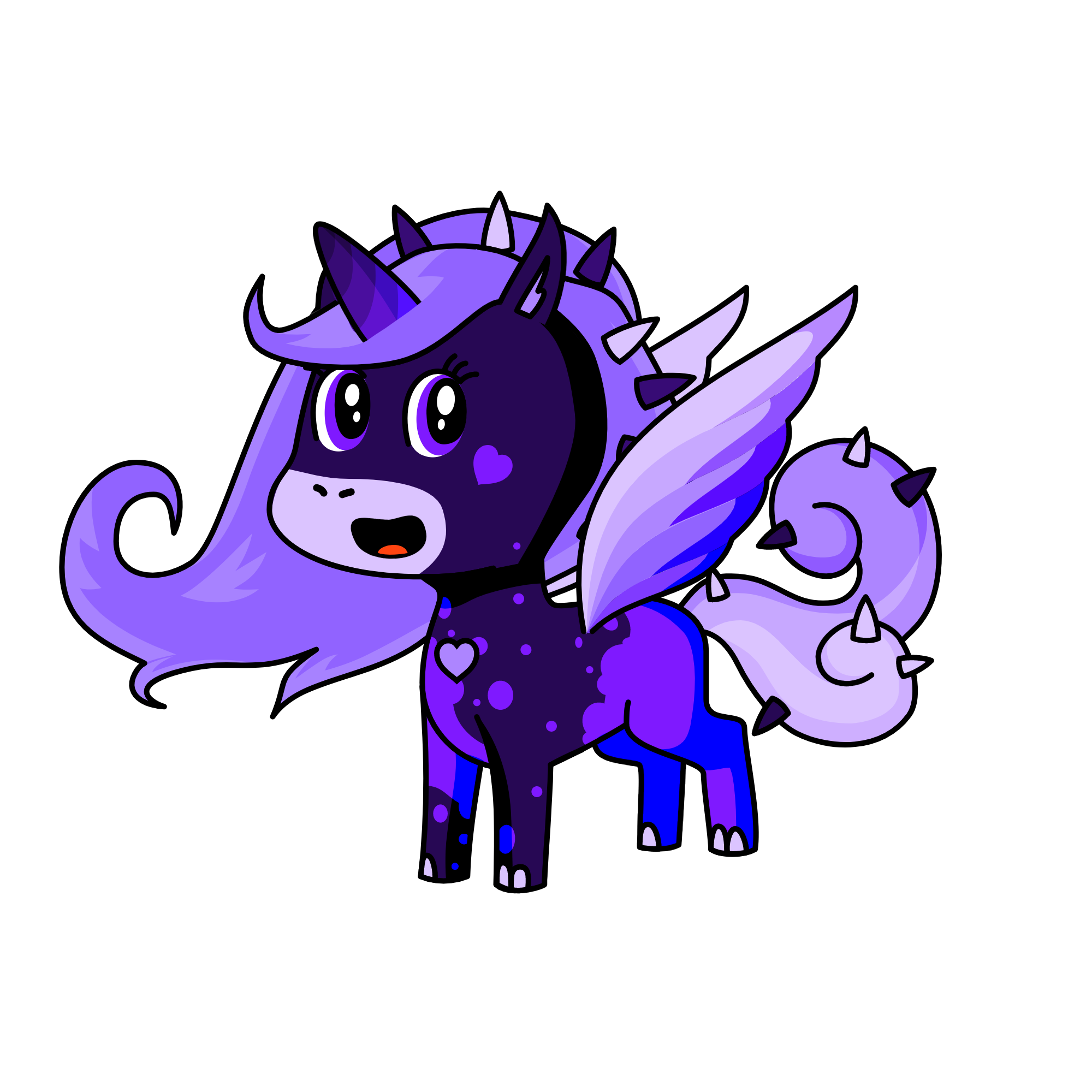 50 Shades Of Purple but her name is: Luna, the unicorn