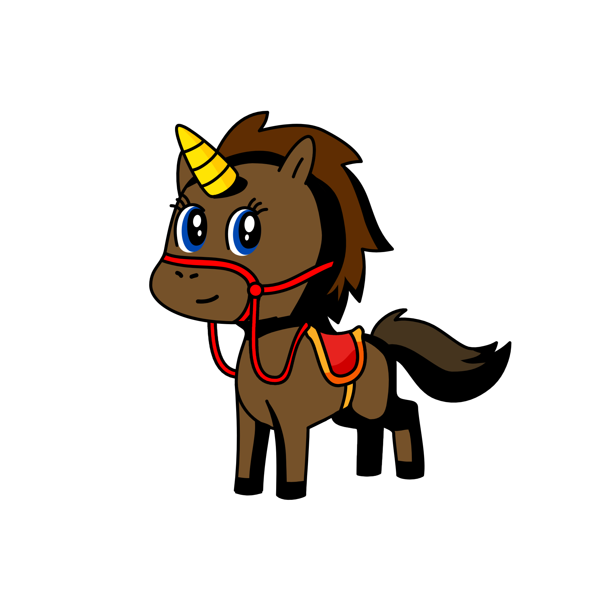 the horse that grew a horn but its name is lilla, the unicorn