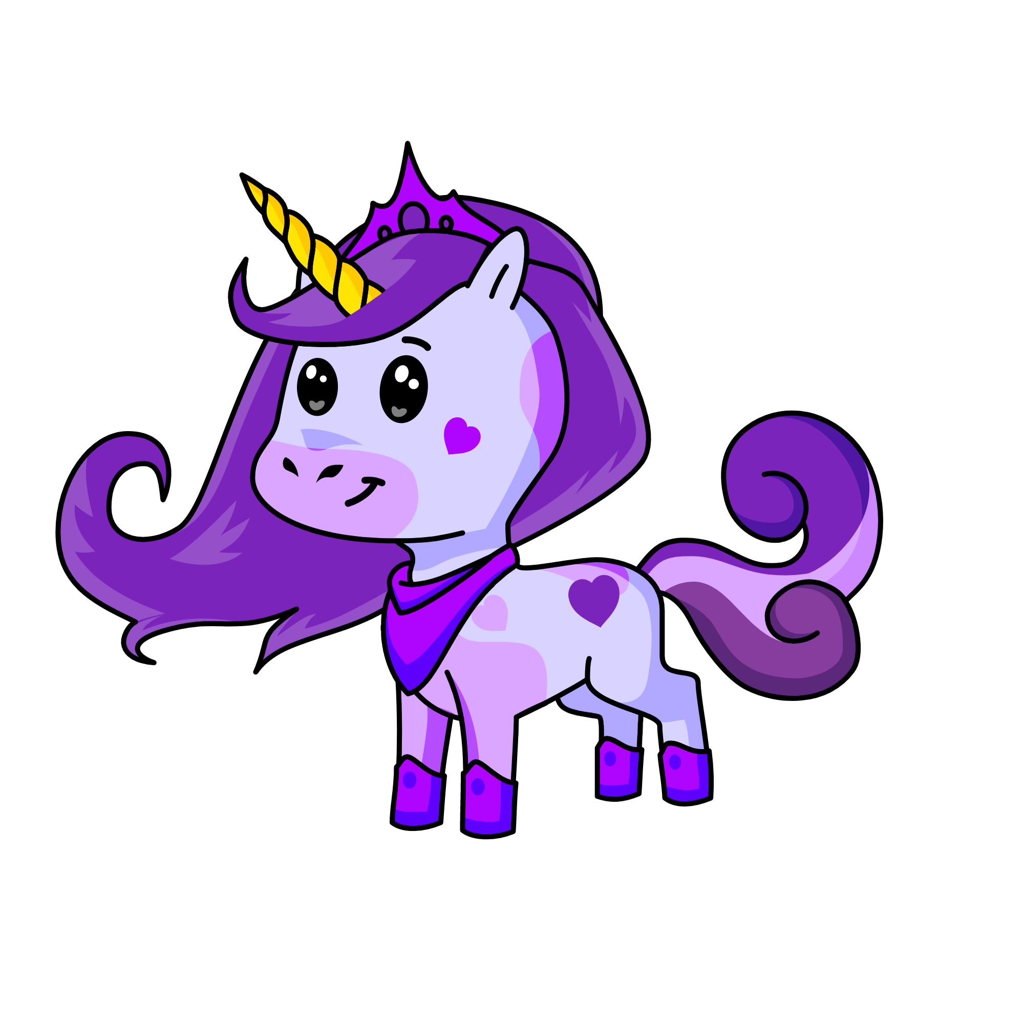 Purple Leigh, the unicorn