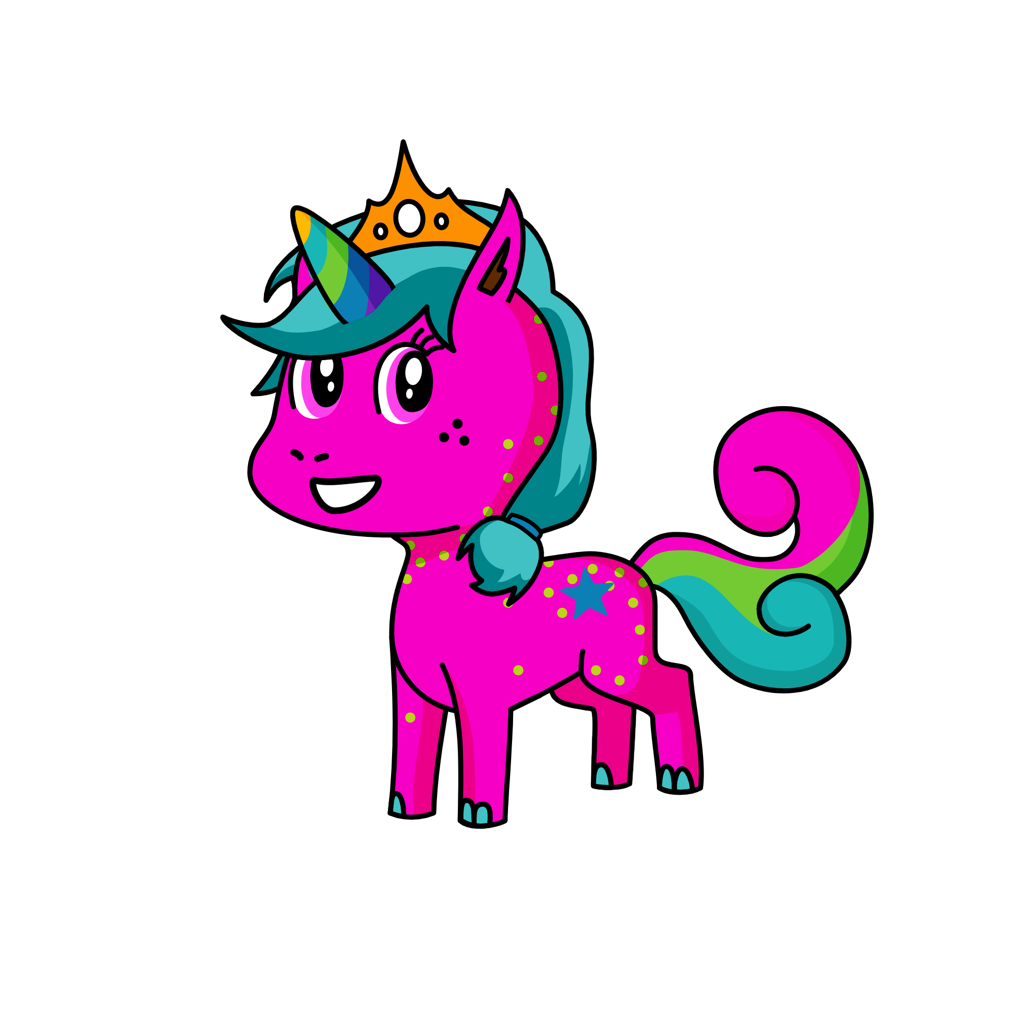 PINK GIRL, the unicorn