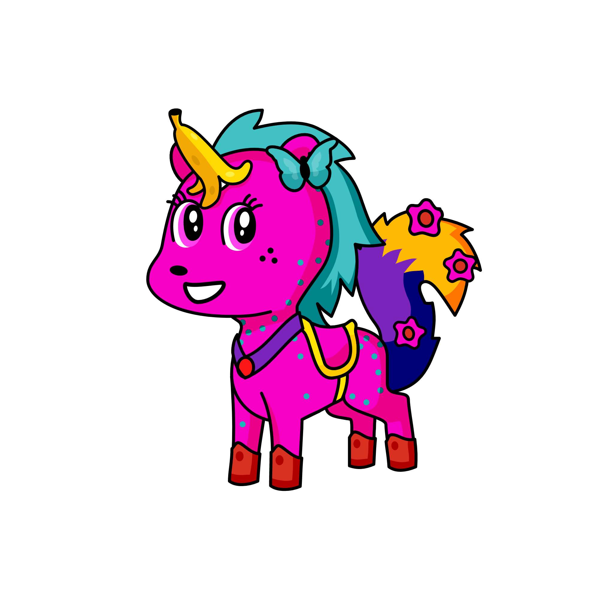 Lila the mistake with horn, the unicorn