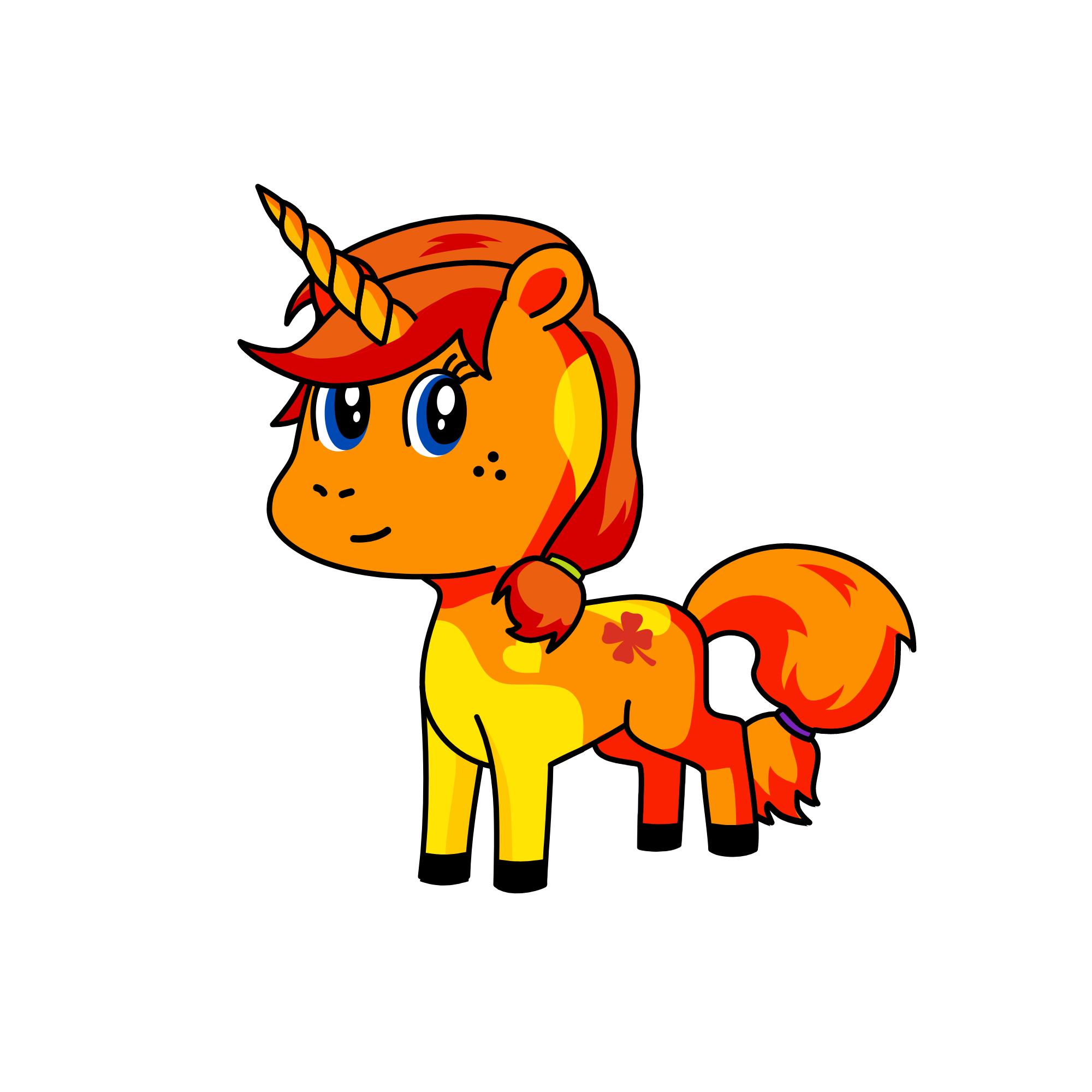 sunset, the unicorn