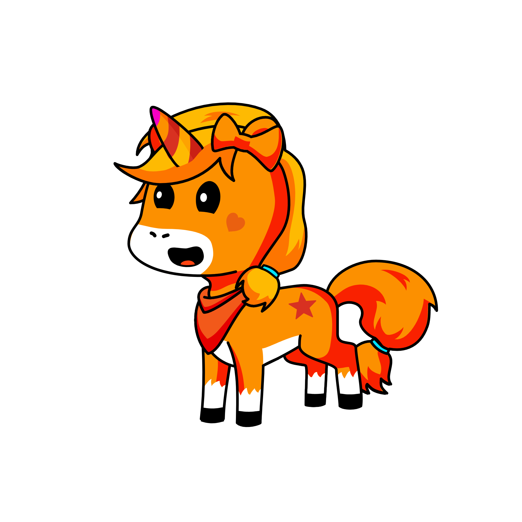 Orangie, the unicorn