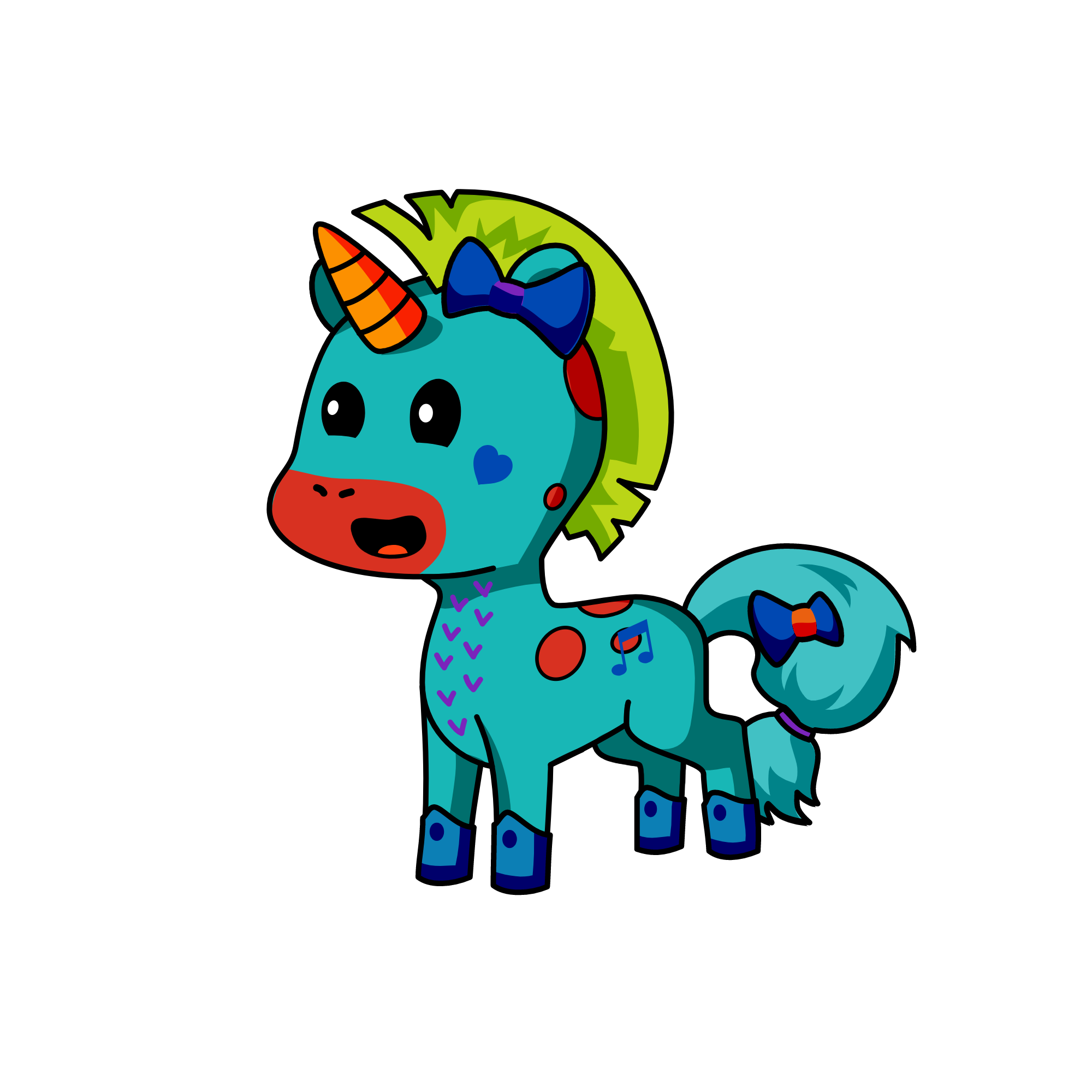 Bluey, the unicorn