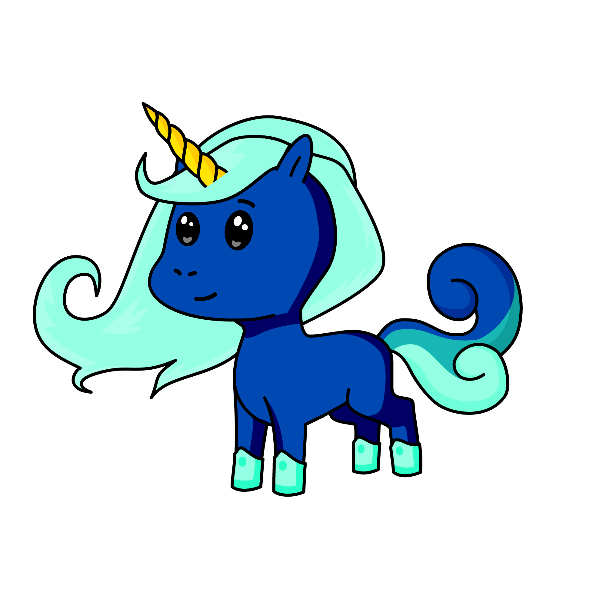 Snow Leghie, the unicorn