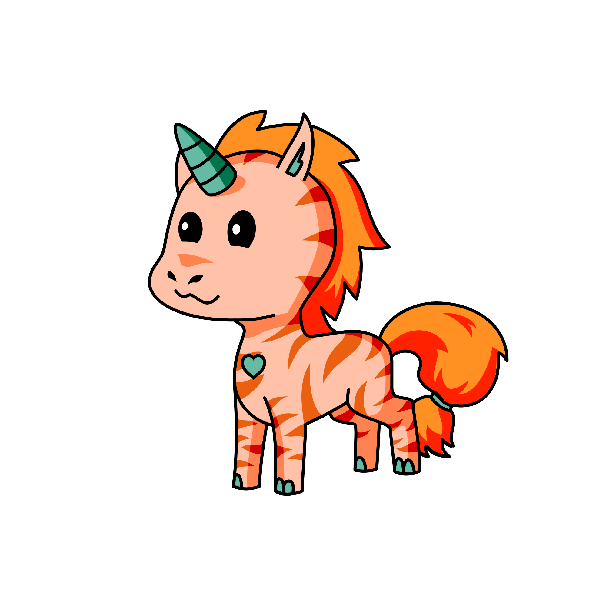 Orangie, the unicorn