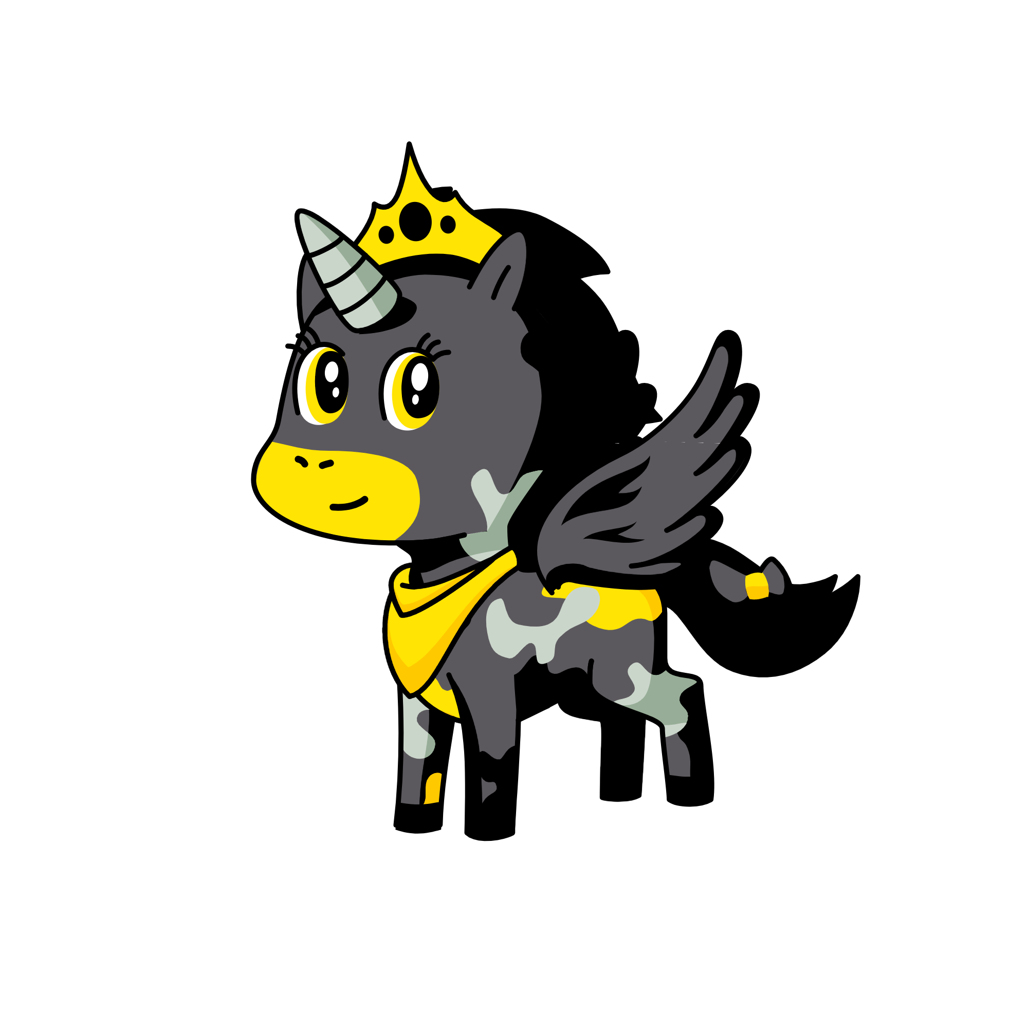 midnight (kid of sun and moon), the unicorn