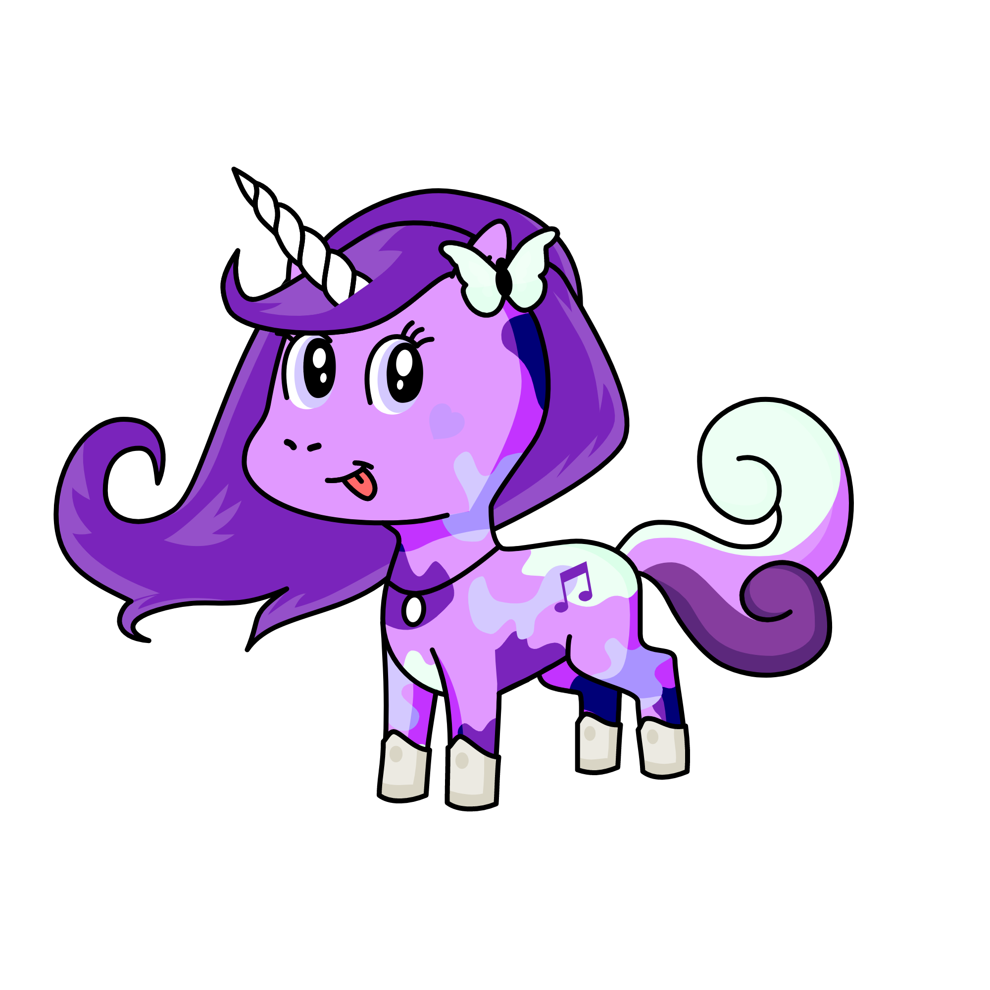Violet, the unicorn