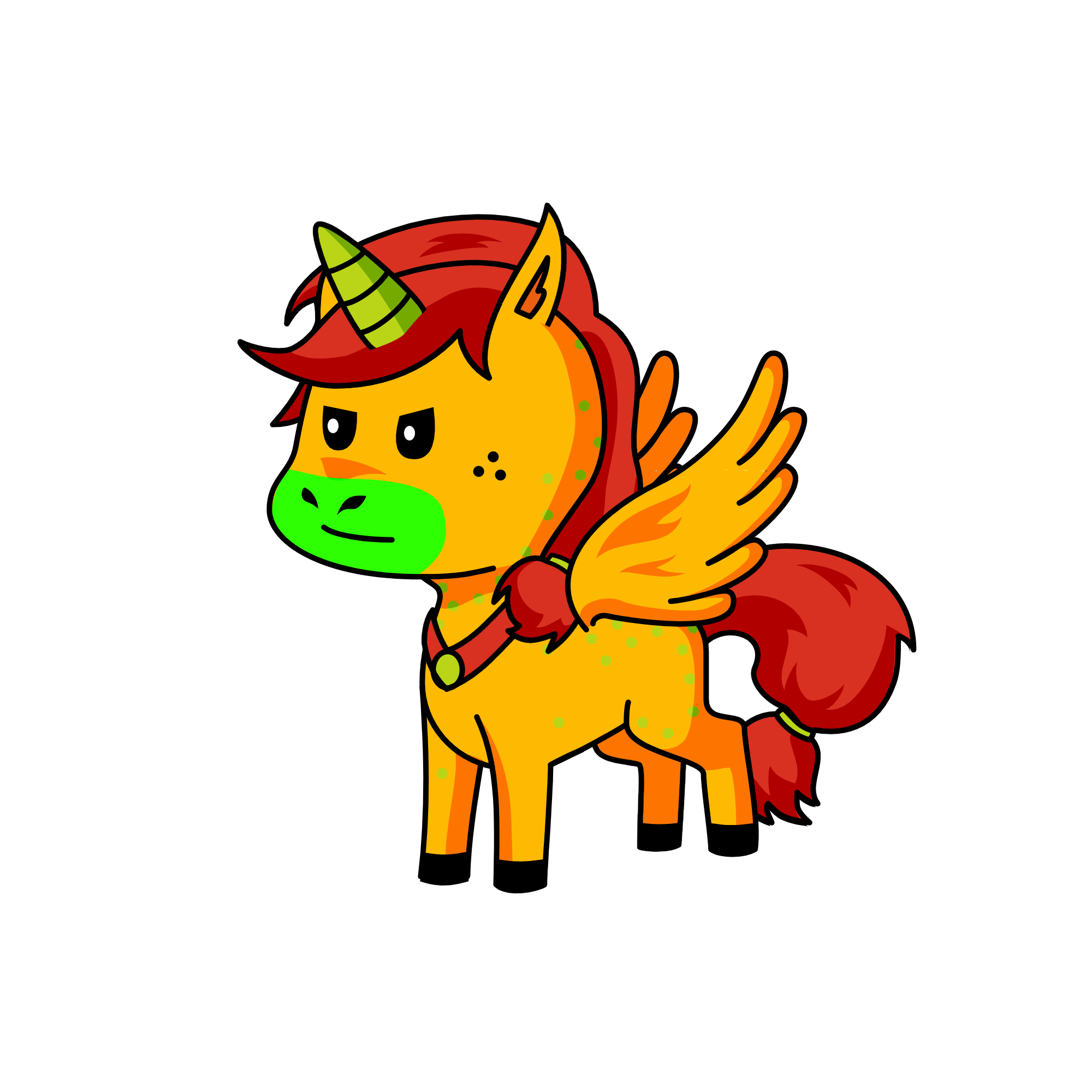 Apricot , the unicorn
