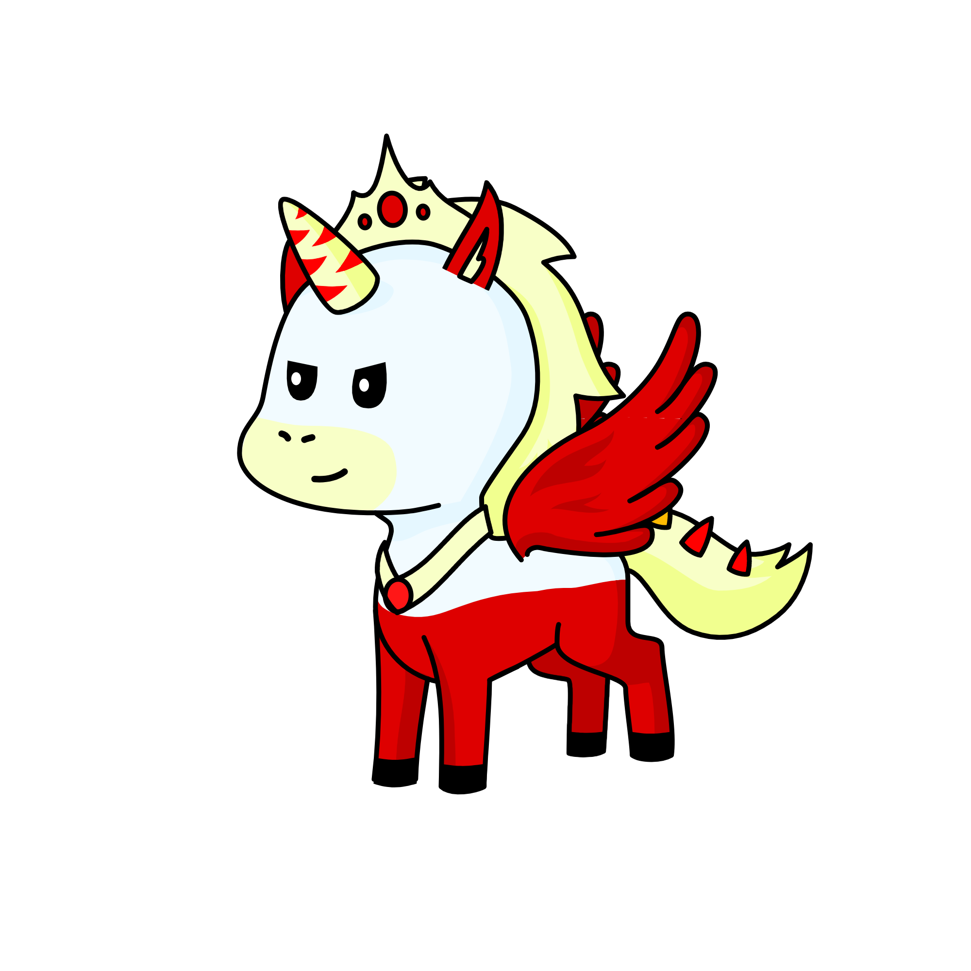 kid of devil and angle, the unicorn