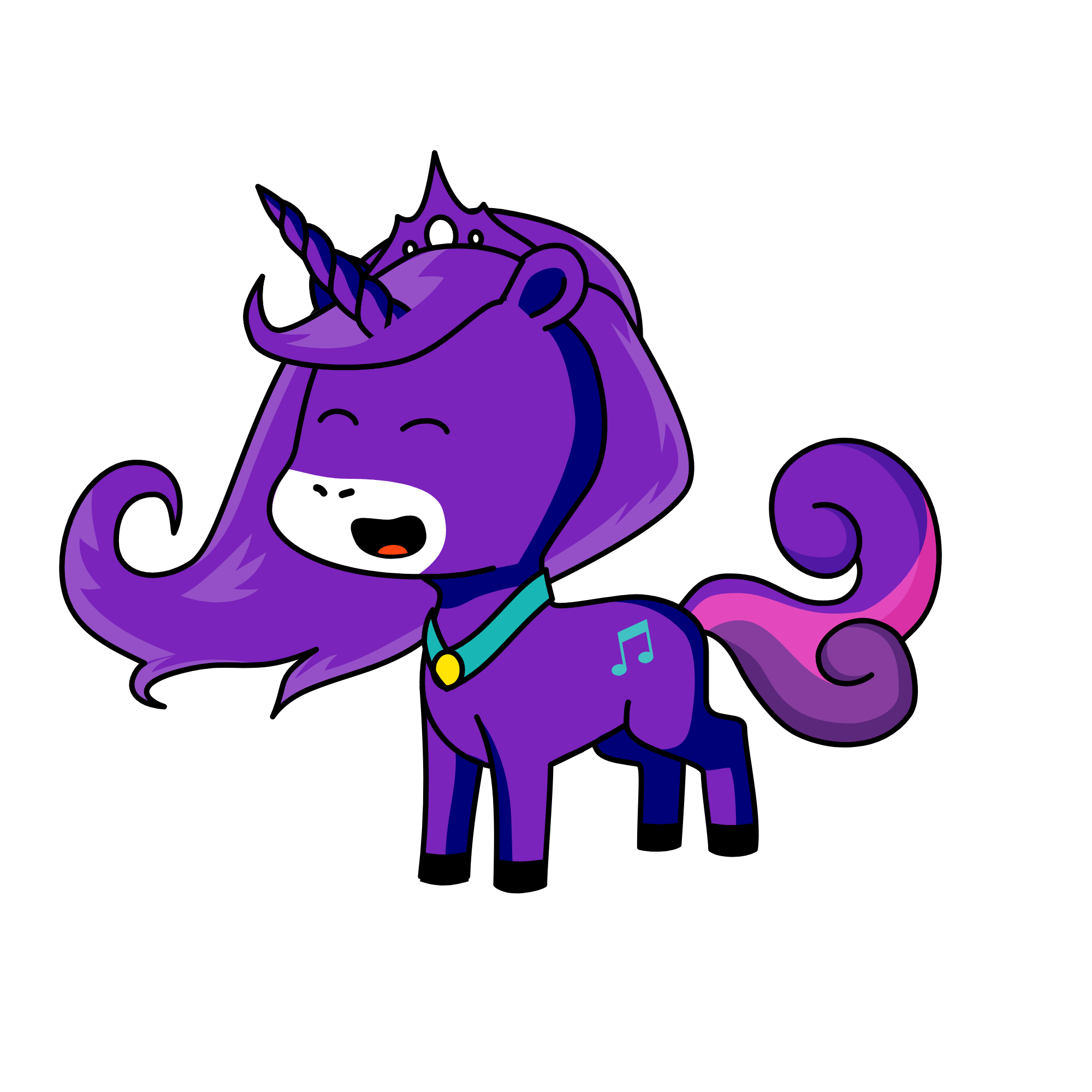 Violet, the unicorn