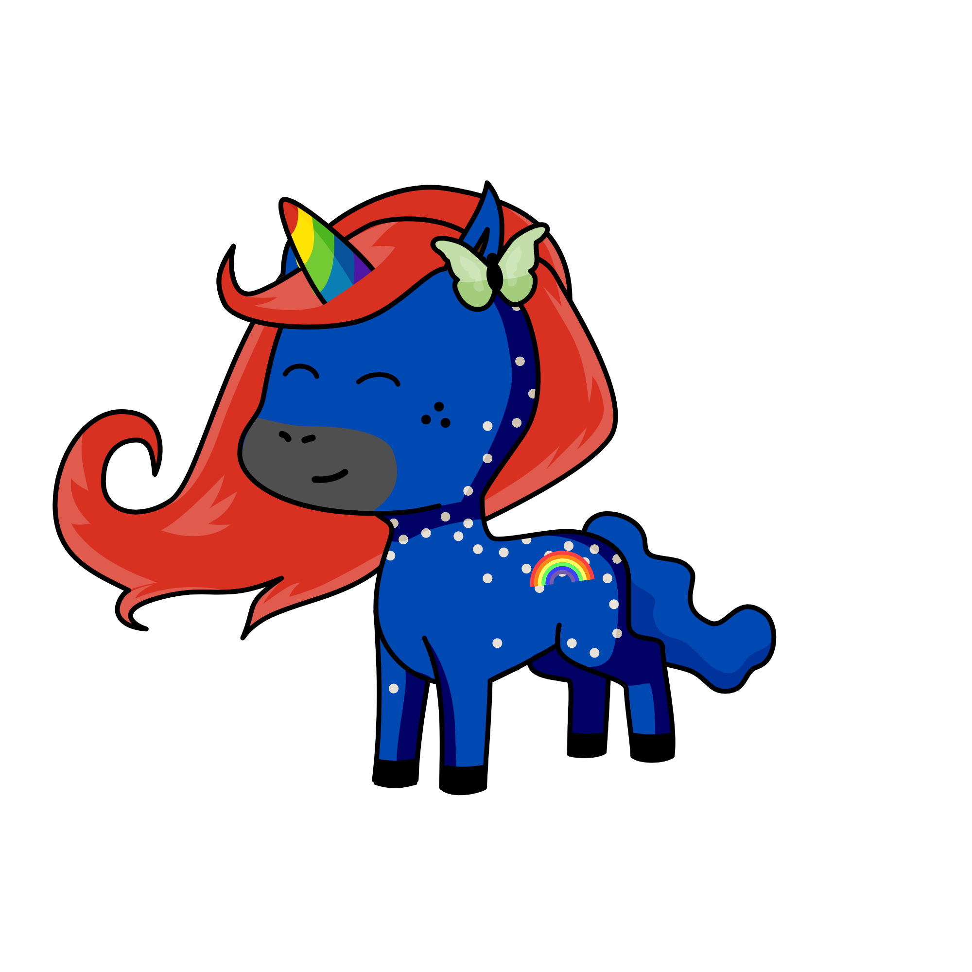 BLUE, the unicorn