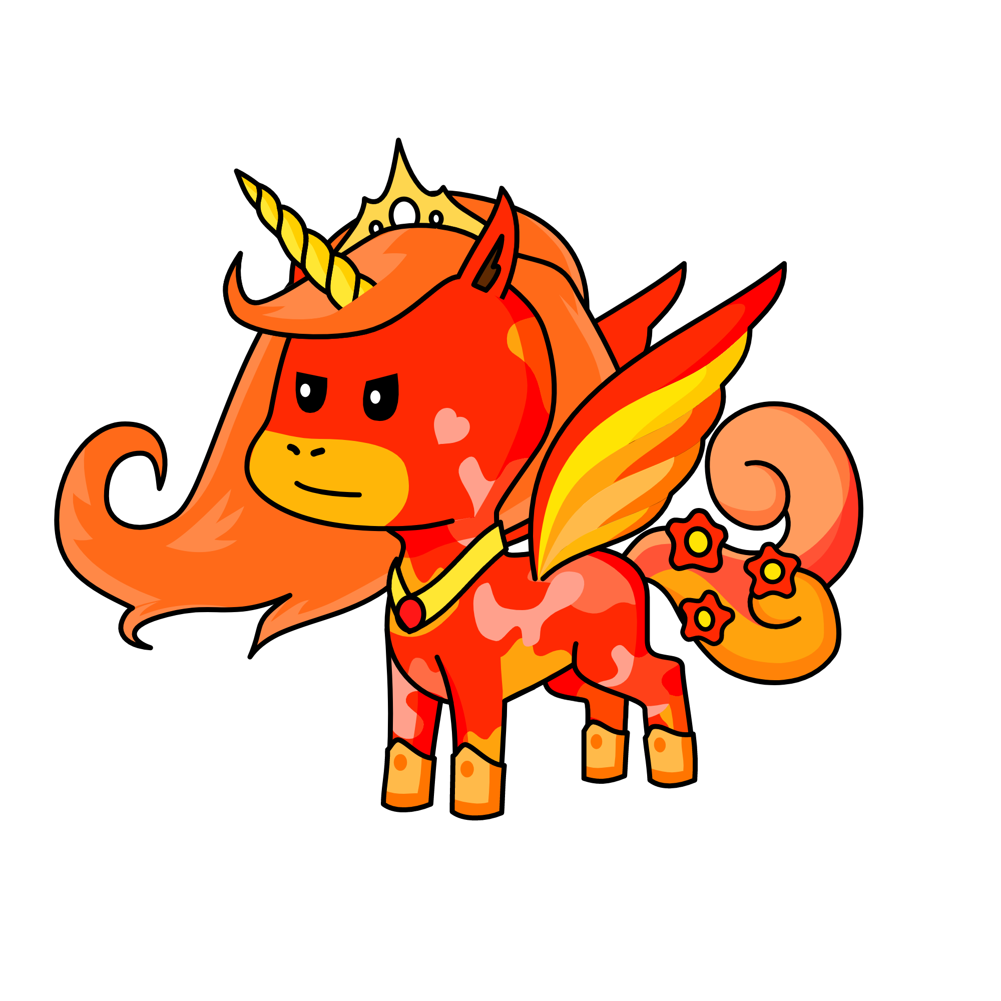Queen of Fires, the unicorn
