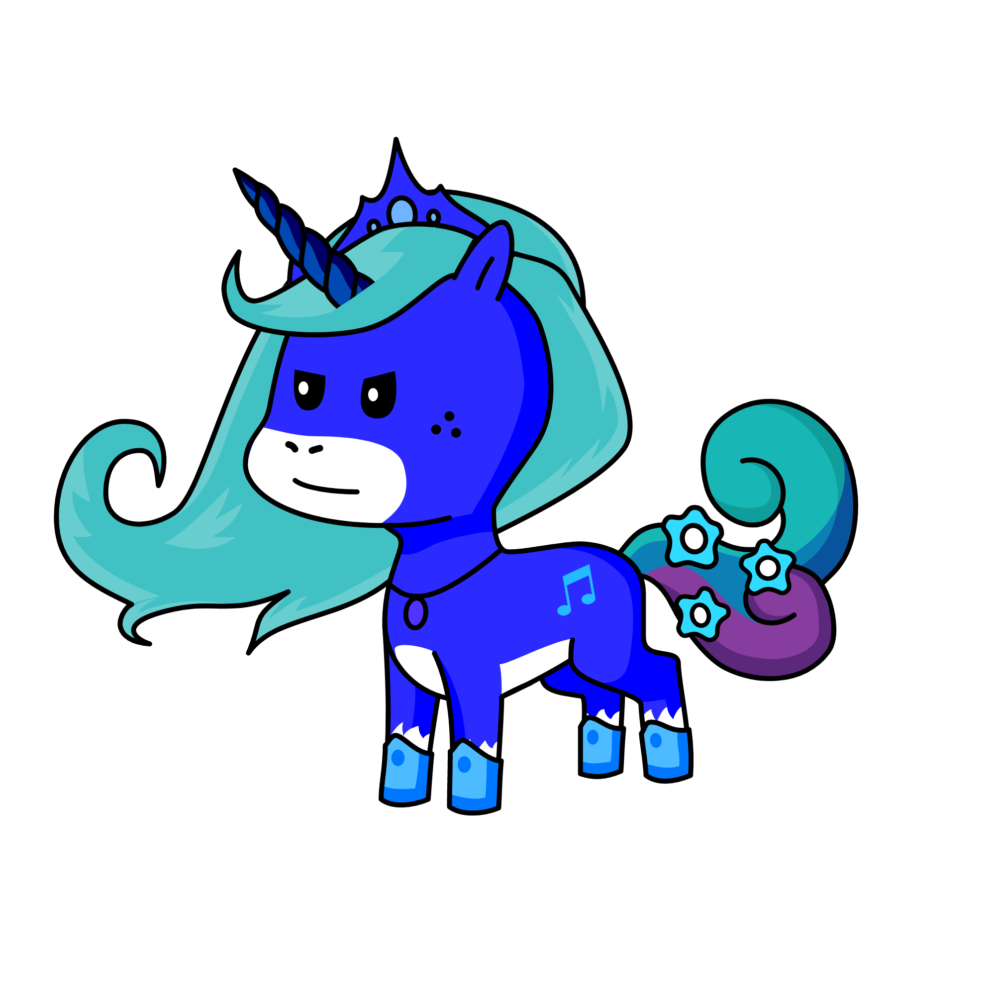 Queen of Night, the unicorn