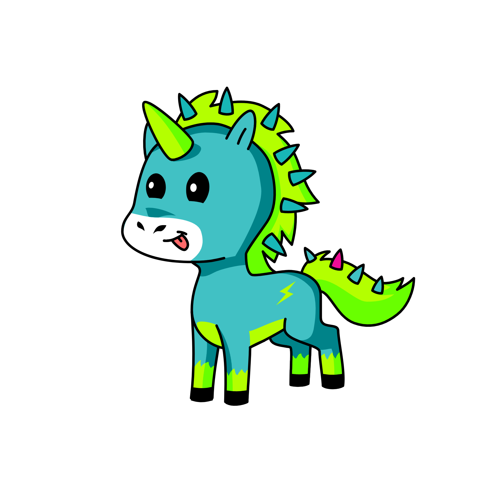 Spiky, the unicorn