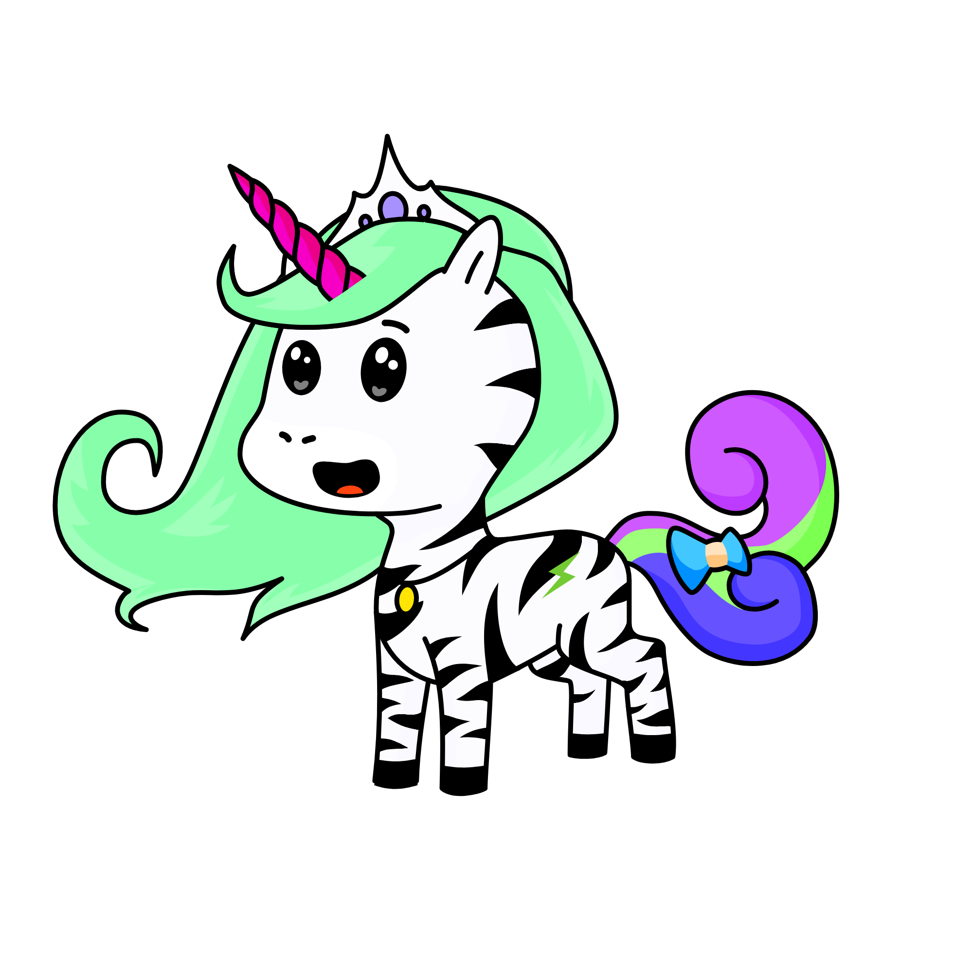 Queen of the Zebra, the unicorn