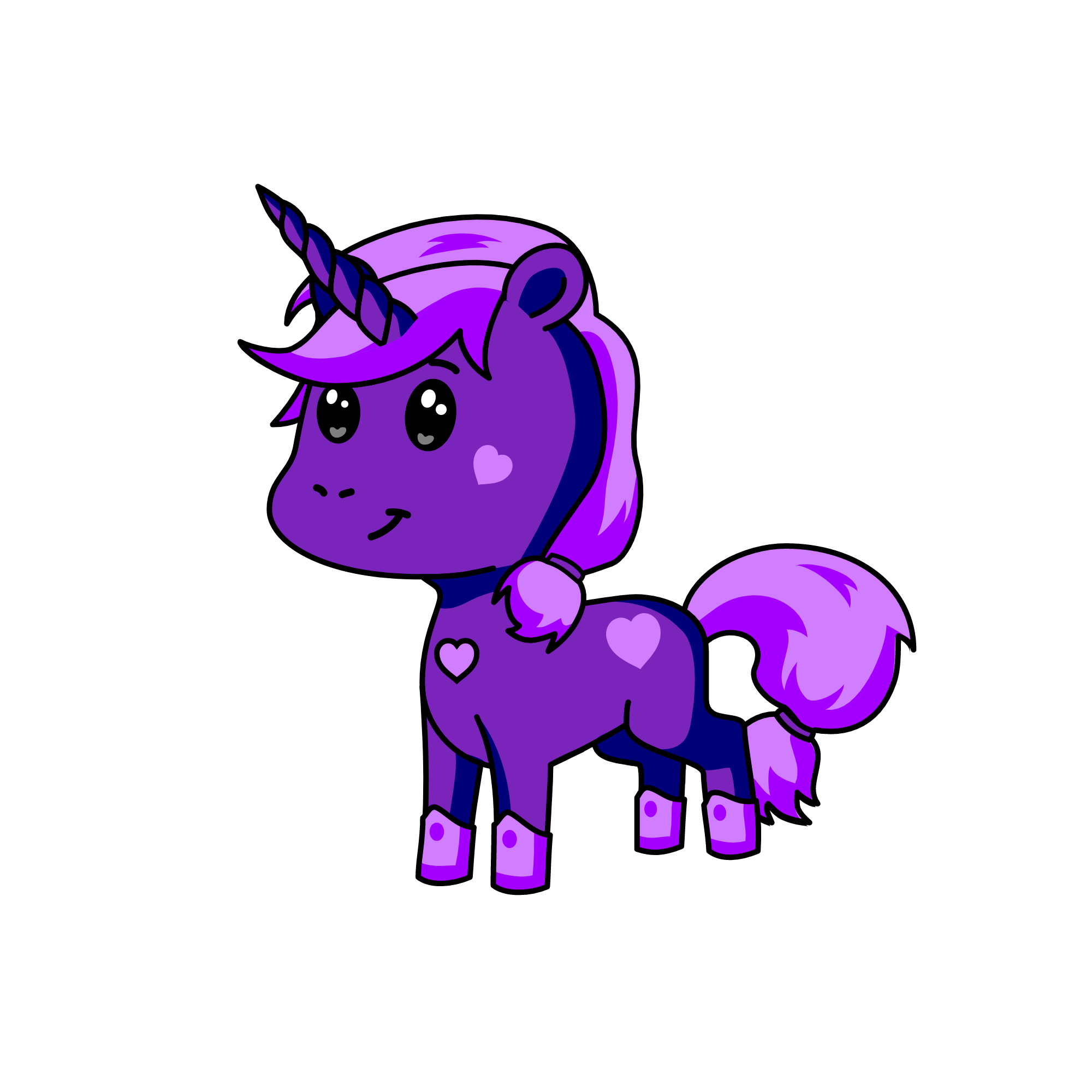 Violet, the unicorn